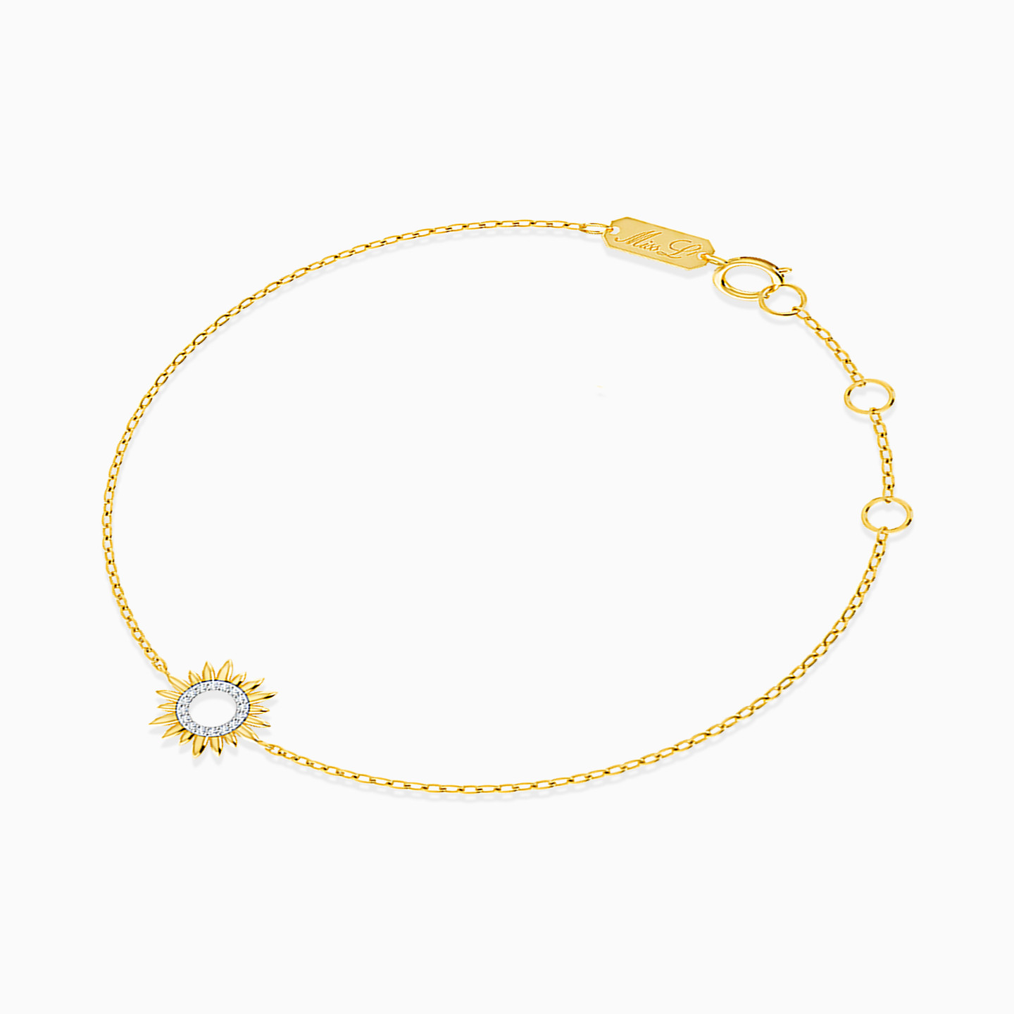 Sunflower Diamonds Chain Bracelet in 18K Gold - 2