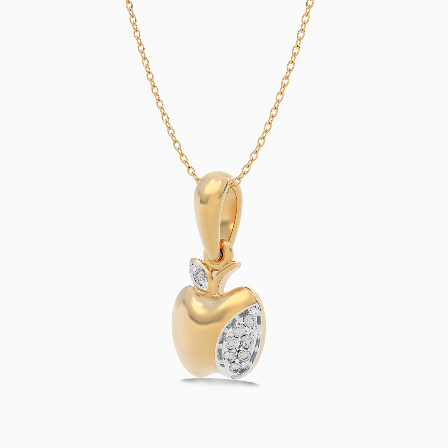 Kids Apple Diamonds Pendant in 18K Gold - 4 Kids Apple Diamonds Pendant in 18K Gold - 4