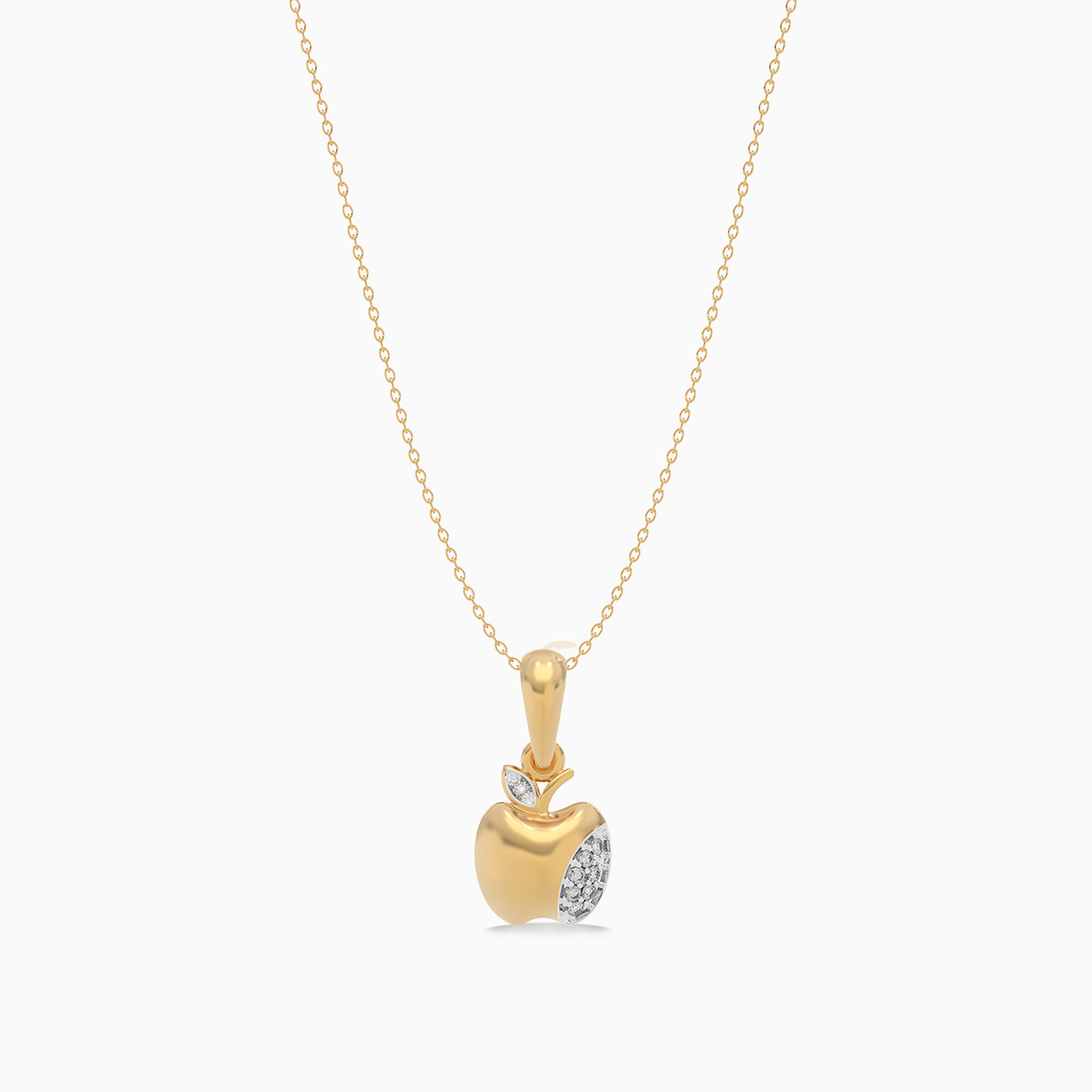 Kids Apple Diamonds Pendant in 18K Gold - 3 Kids Apple Diamonds Pendant in 18K Gold - 3
