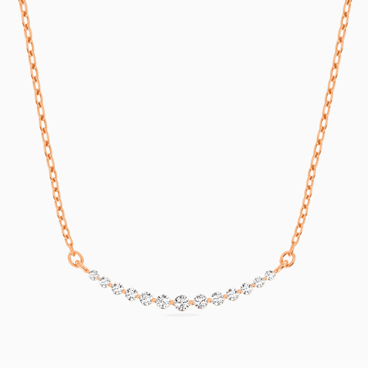 Round Diamond Necklace in 18K Gold Round Diamond Necklace in 18K Gold