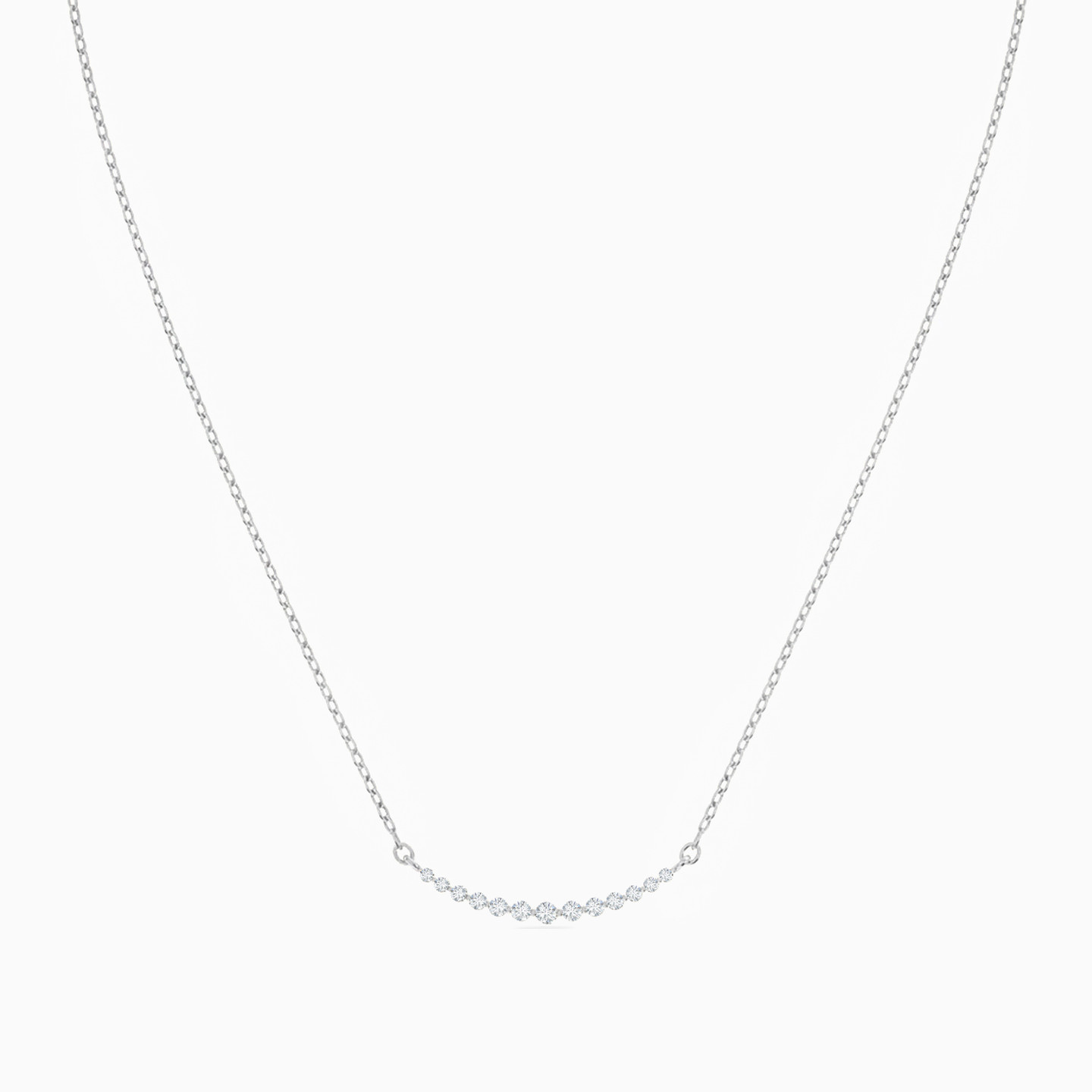 سلسلة ذهب مستديرة عيار 18 قيراط مزينة بالألماس - 2 سلسلة ذهب مستديرة عيار 18 قيراط مزينة بالألماس - 2