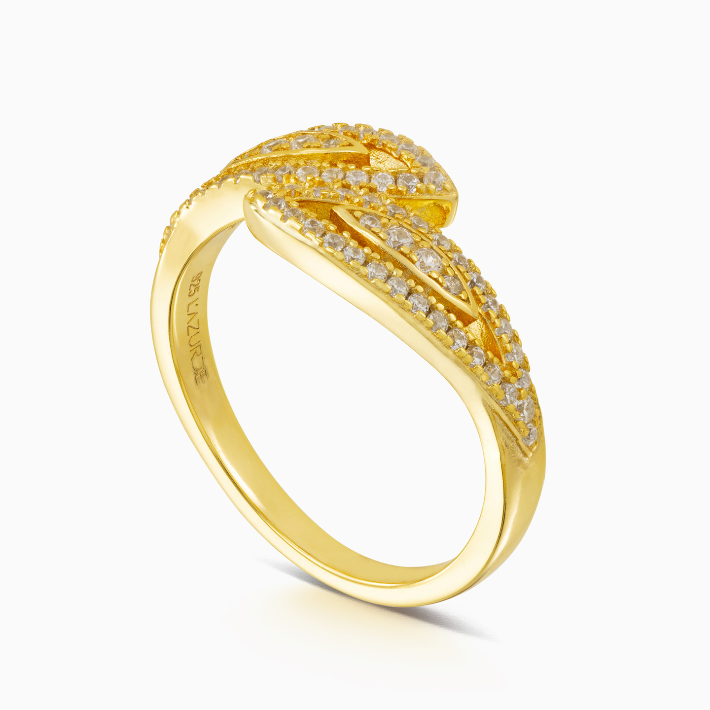 Marquise Clear Stone Gold Plated Ring - 2 Marquise Clear Stone Gold Plated Ring - 2