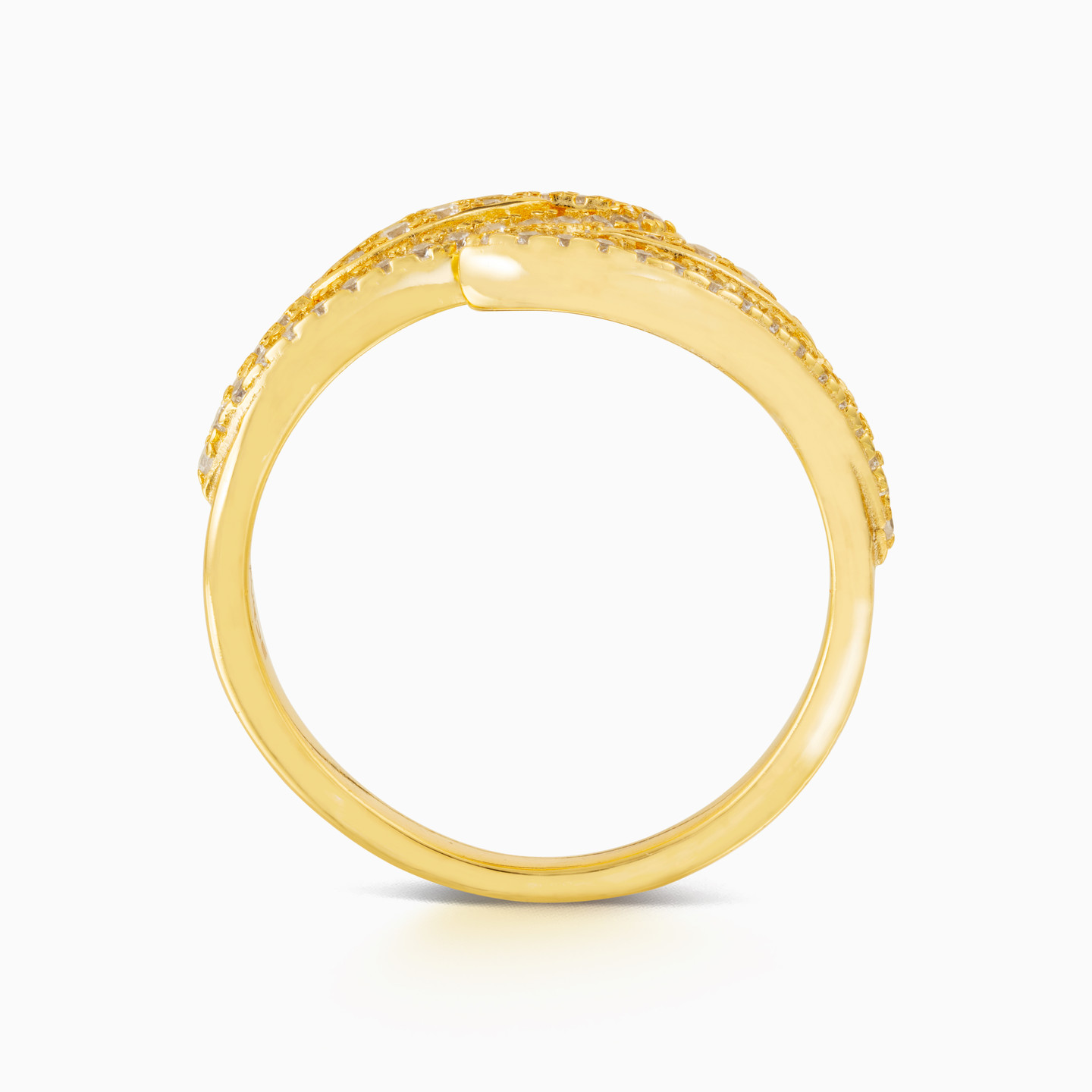Marquise Clear Stone Gold Plated Ring - 3 Marquise Clear Stone Gold Plated Ring - 3