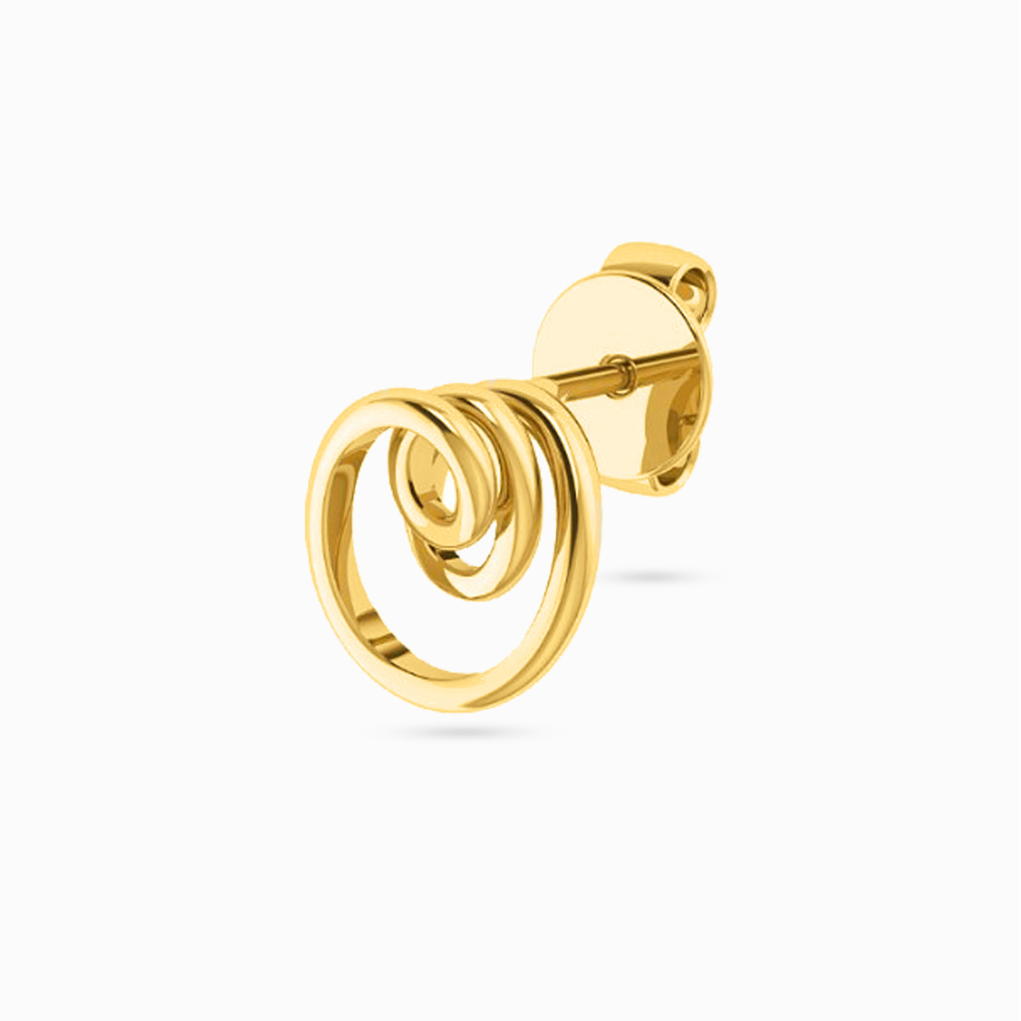 Swirl Stud Earrings in 18K Gold - 3 Swirl Stud Earrings in 18K Gold - 3
