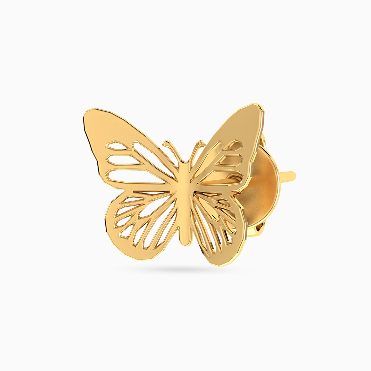 Butterfly Stud Earrings in 18K Gold - 4 Butterfly Stud Earrings in 18K Gold - 4