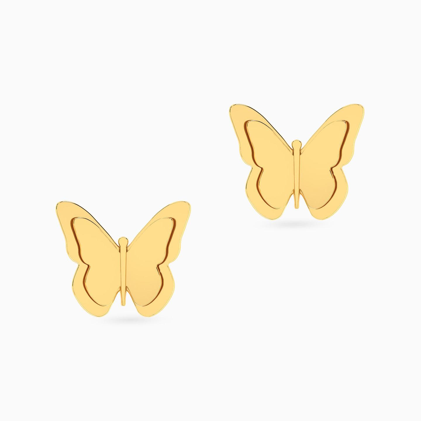 Butterfly Stud Earrings in 18K Gold - 3 Butterfly Stud Earrings in 18K Gold - 3