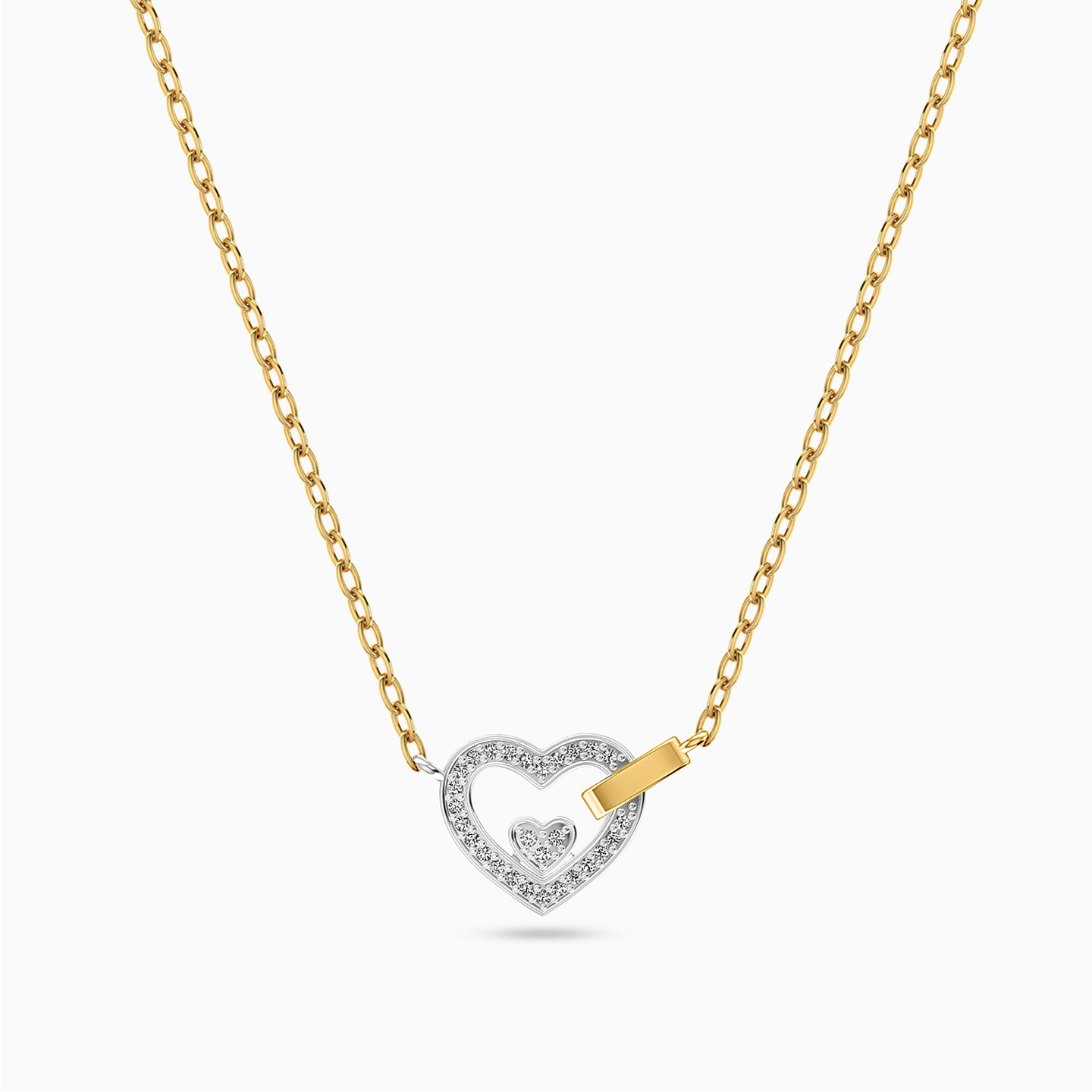 18K Gold Diamond Pendant Necklace