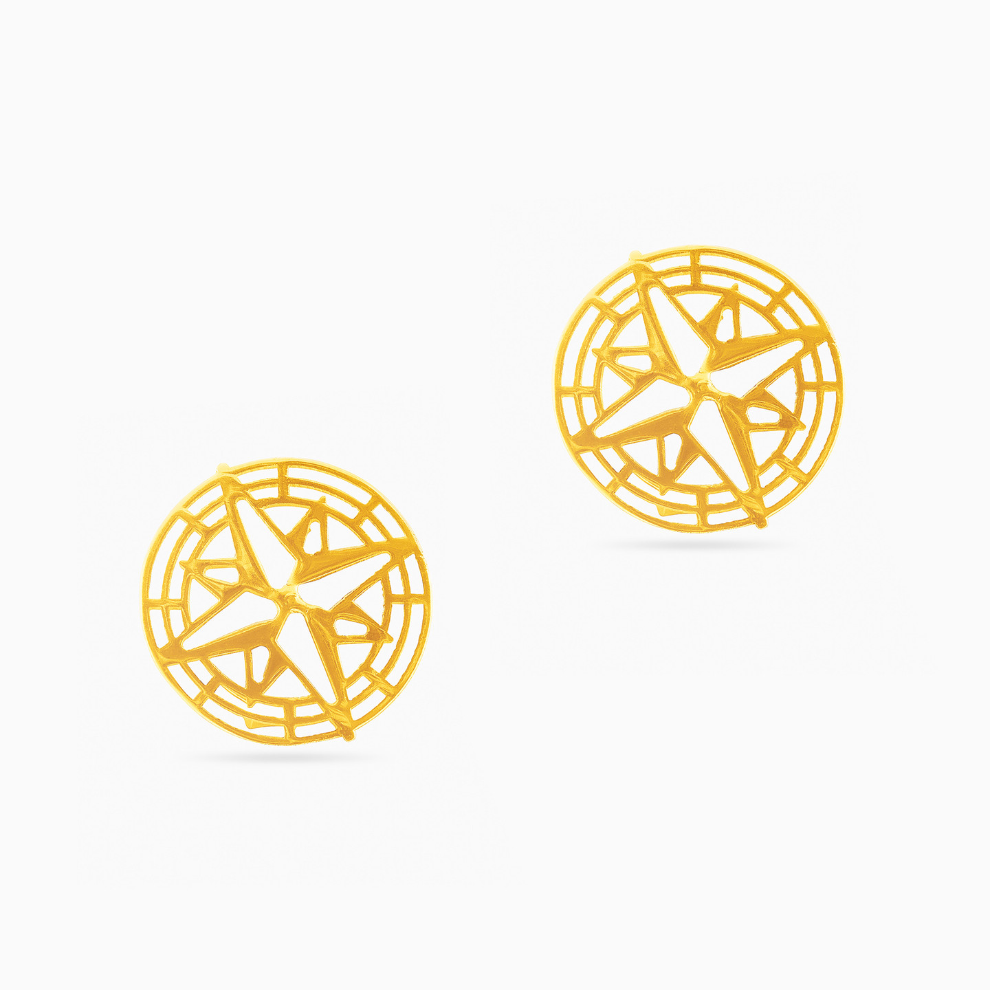 Kids Circle Stud Earrings in 18K Gold