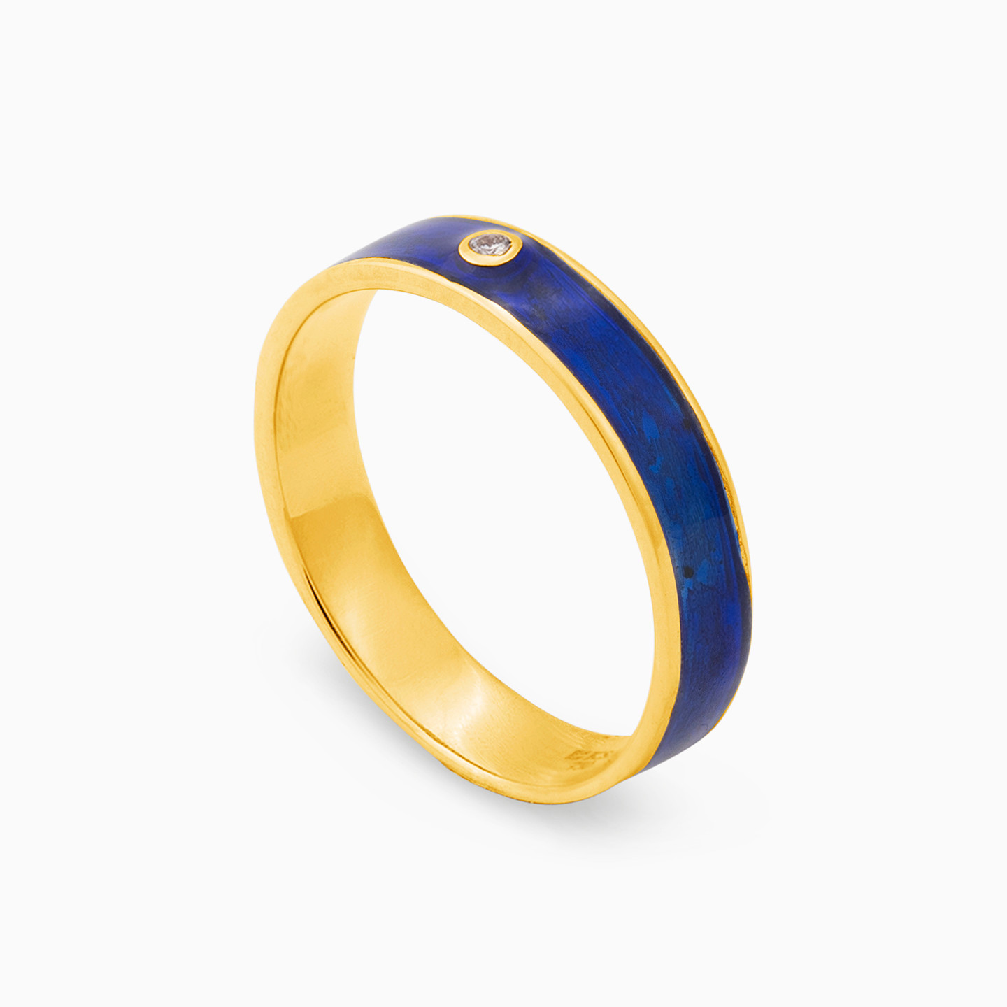 Slim Blue Stone Ring in 18K Gold - 2 Slim Blue Stone Ring in 18K Gold - 2