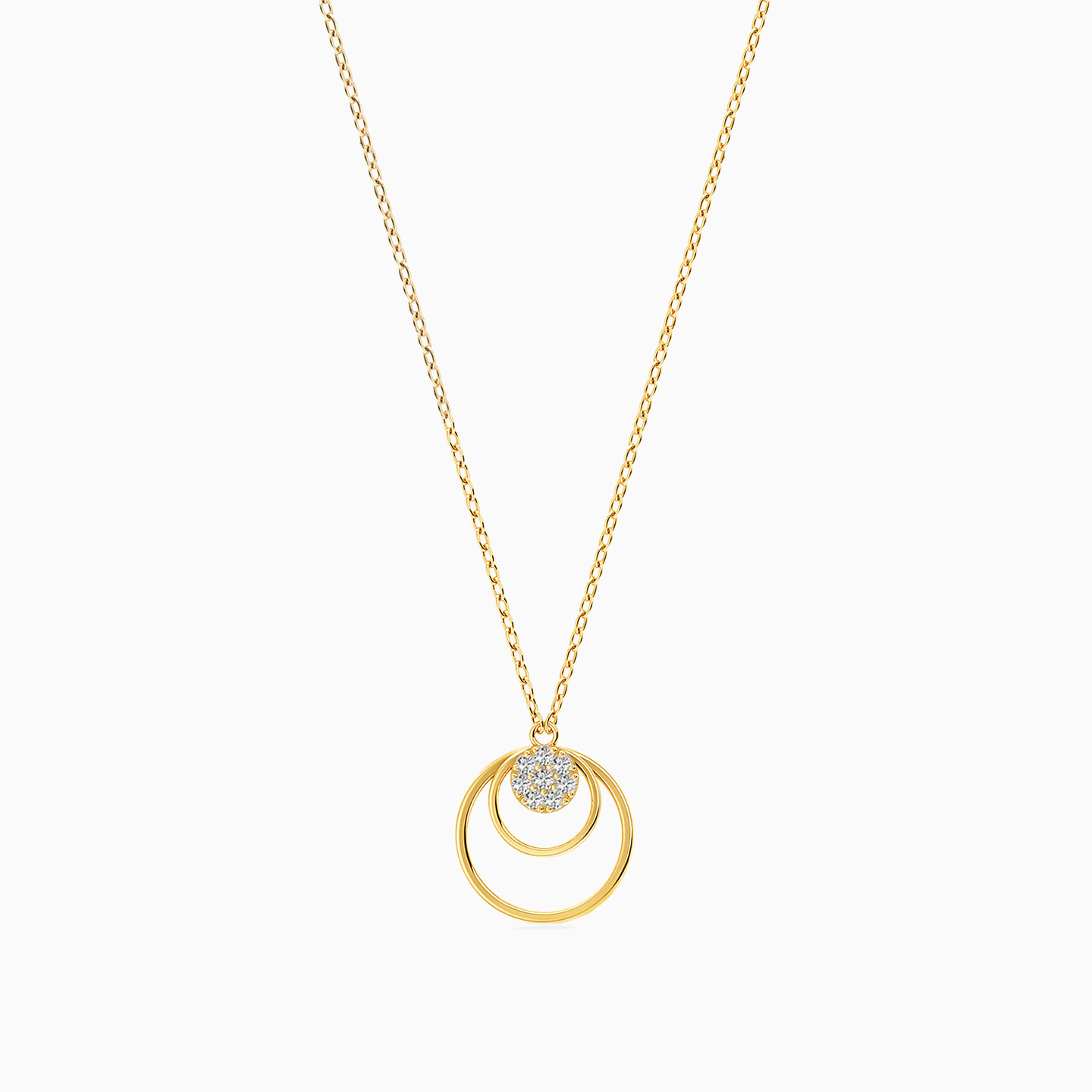 18K Gold Diamond Pendant Necklace - 2