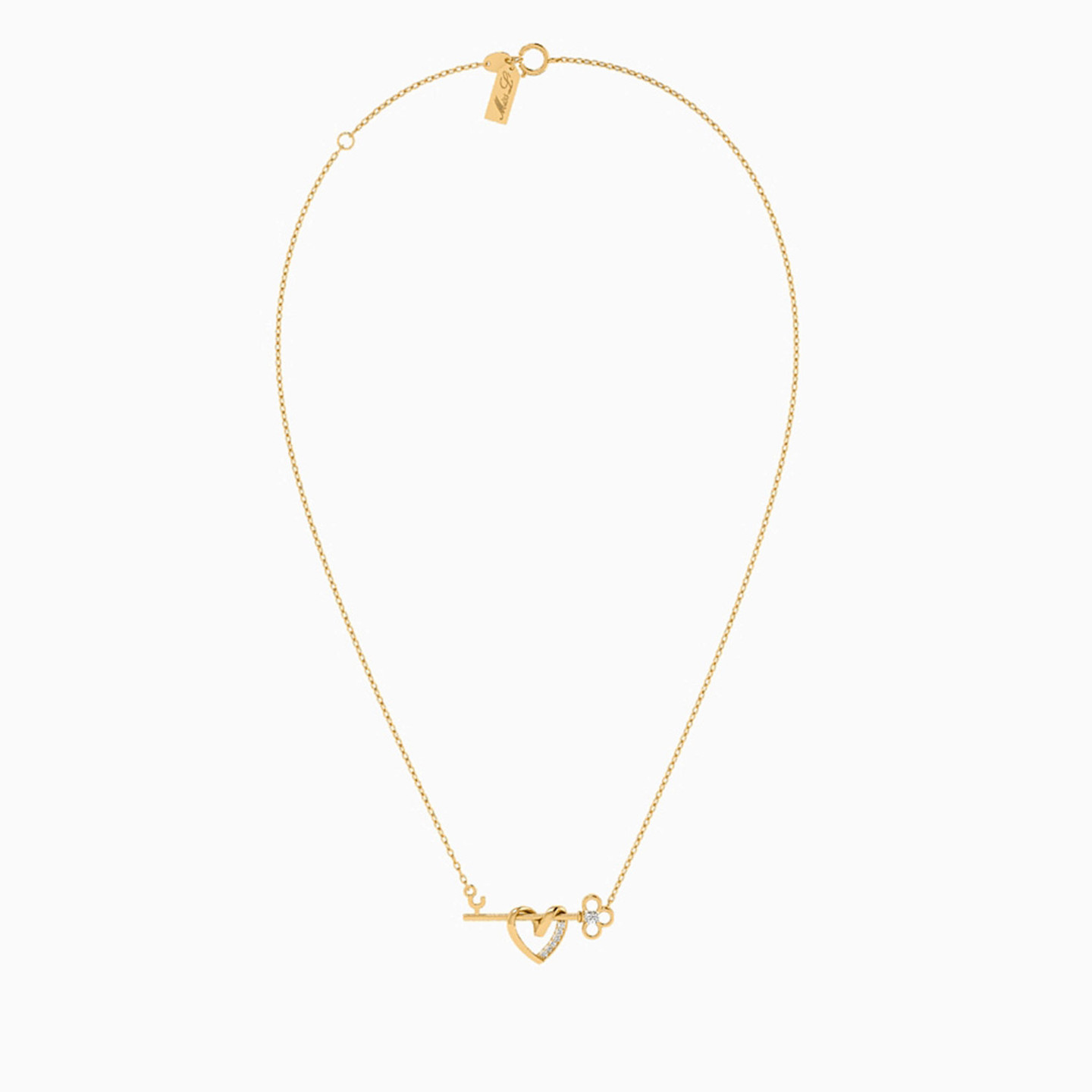 18K Gold Diamond Pendant Necklace - 3