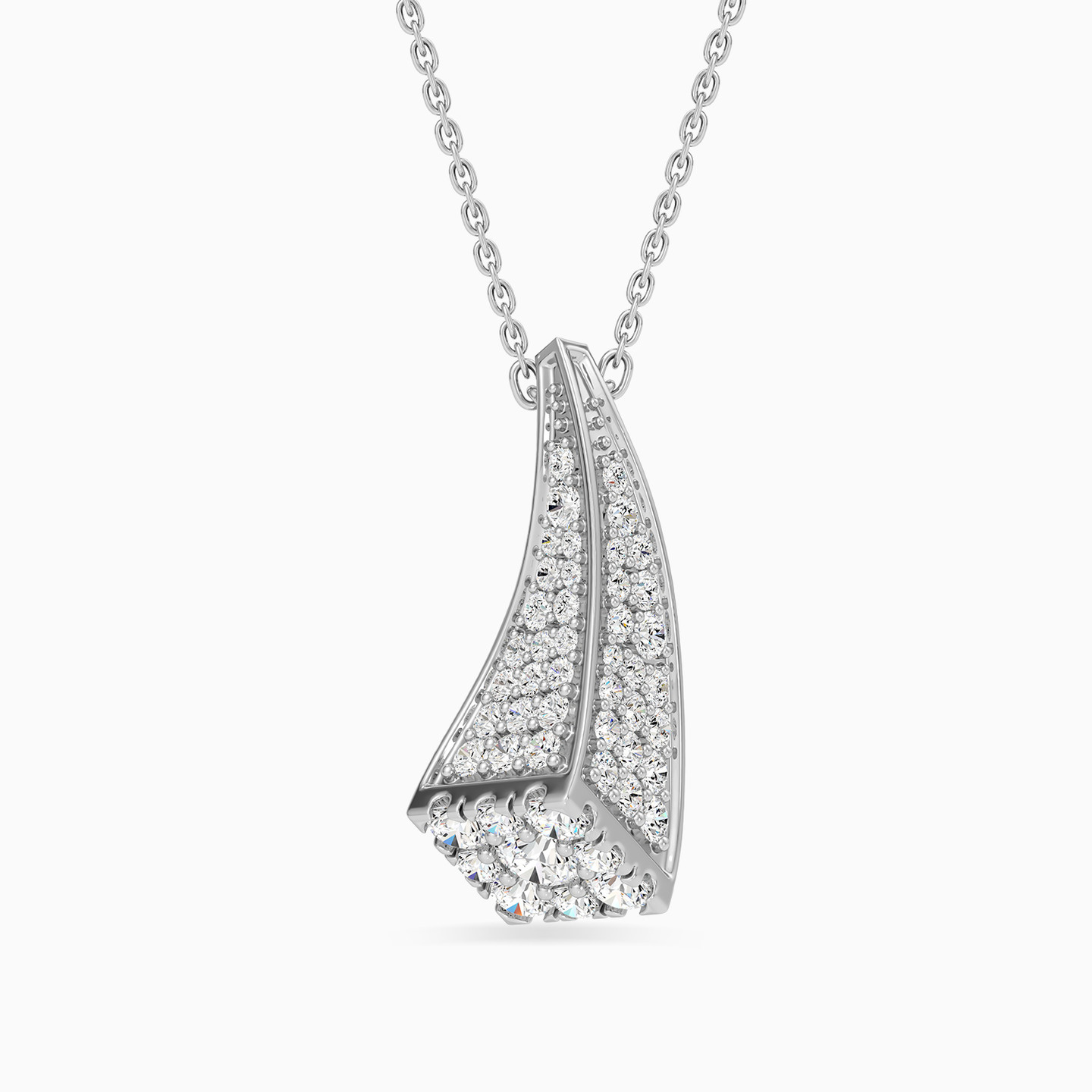Triangle Diamond Necklace in 18K Gold Triangle Diamond Necklace in 18K Gold