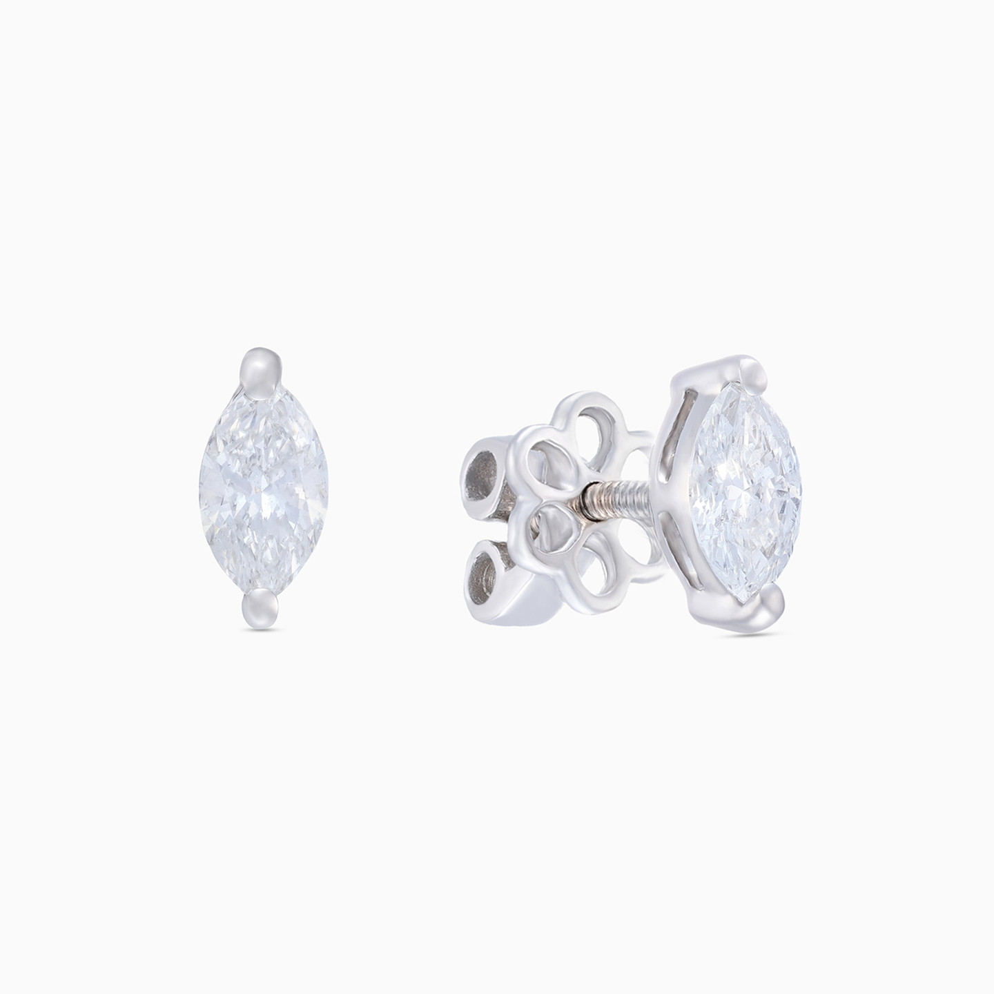 Kids Marquise Diamond Stud Earrings in 18K Gold - 2 Kids Marquise Diamond Stud Earrings in 18K Gold - 2