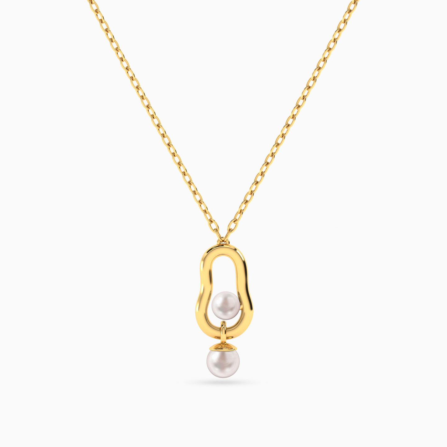 Abstract Pearl Necklace in 18K Gold Abstract Pearl Necklace in 18K Gold