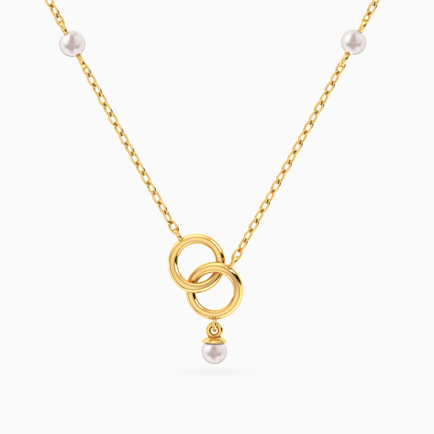 Circle Pearl Necklace in 18K Gold Circle Pearl Necklace in 18K Gold