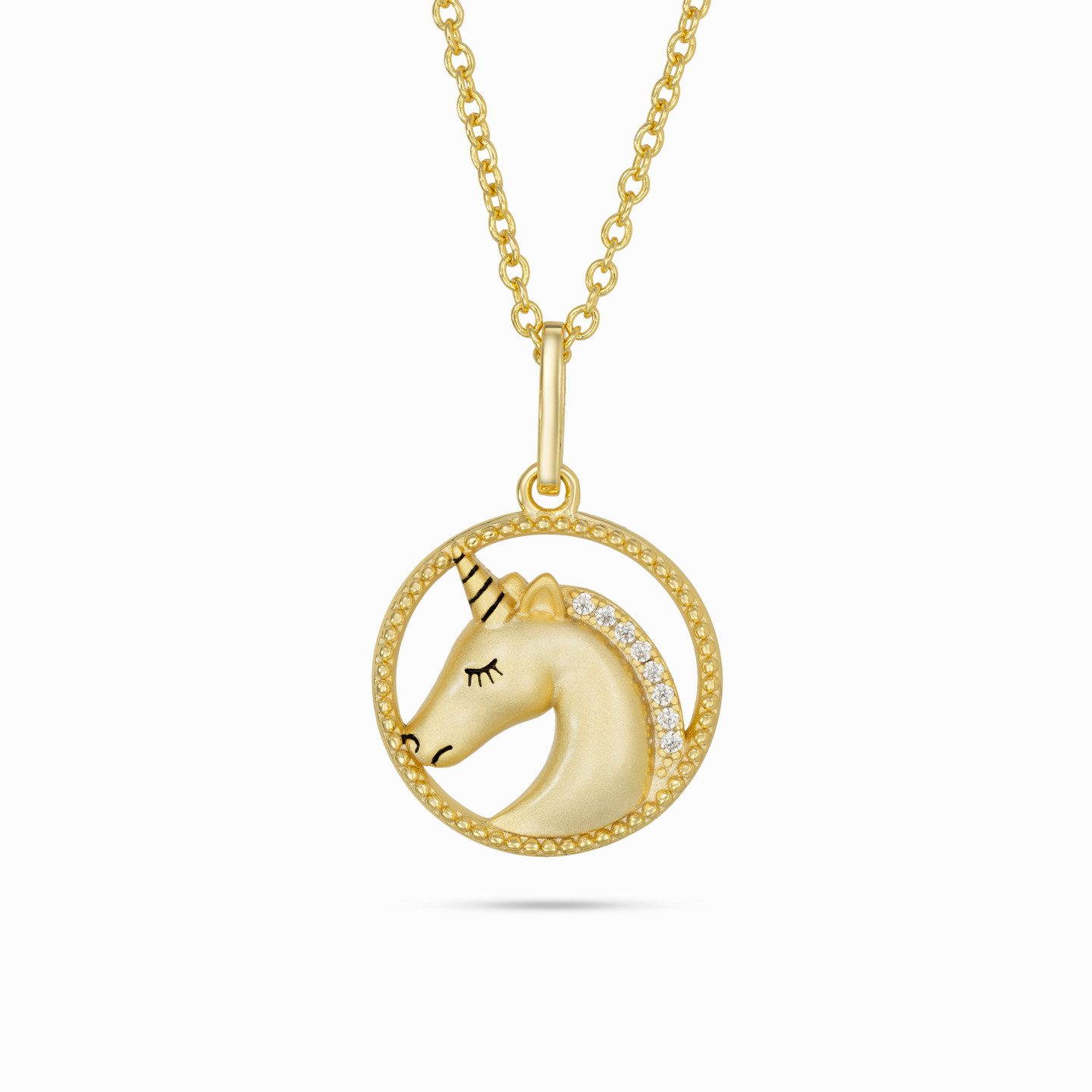 Horse Clear Stone Gold Plated Necklace Horse Clear Stone Gold Plated Necklace