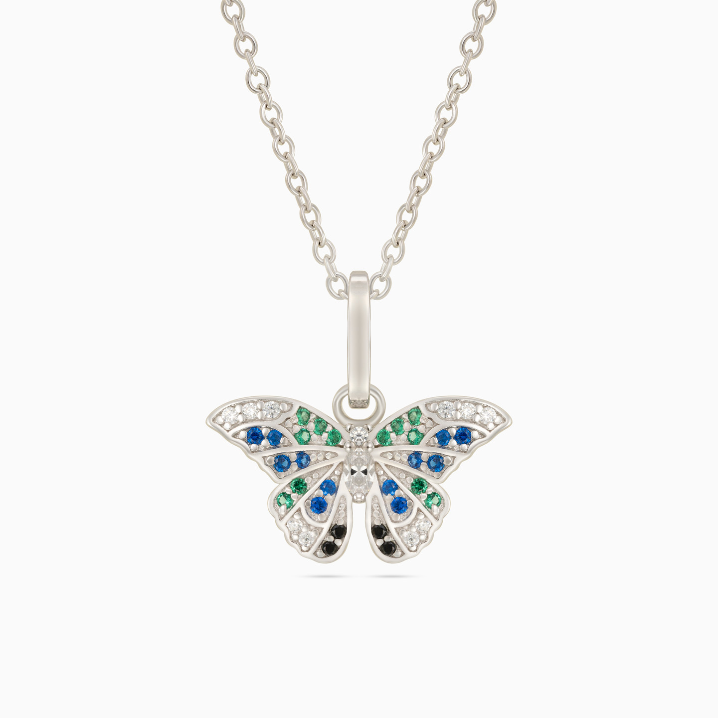 Butterfly Blue Stone Sterling Silver Necklace Butterfly Blue Stone Sterling Silver Necklace