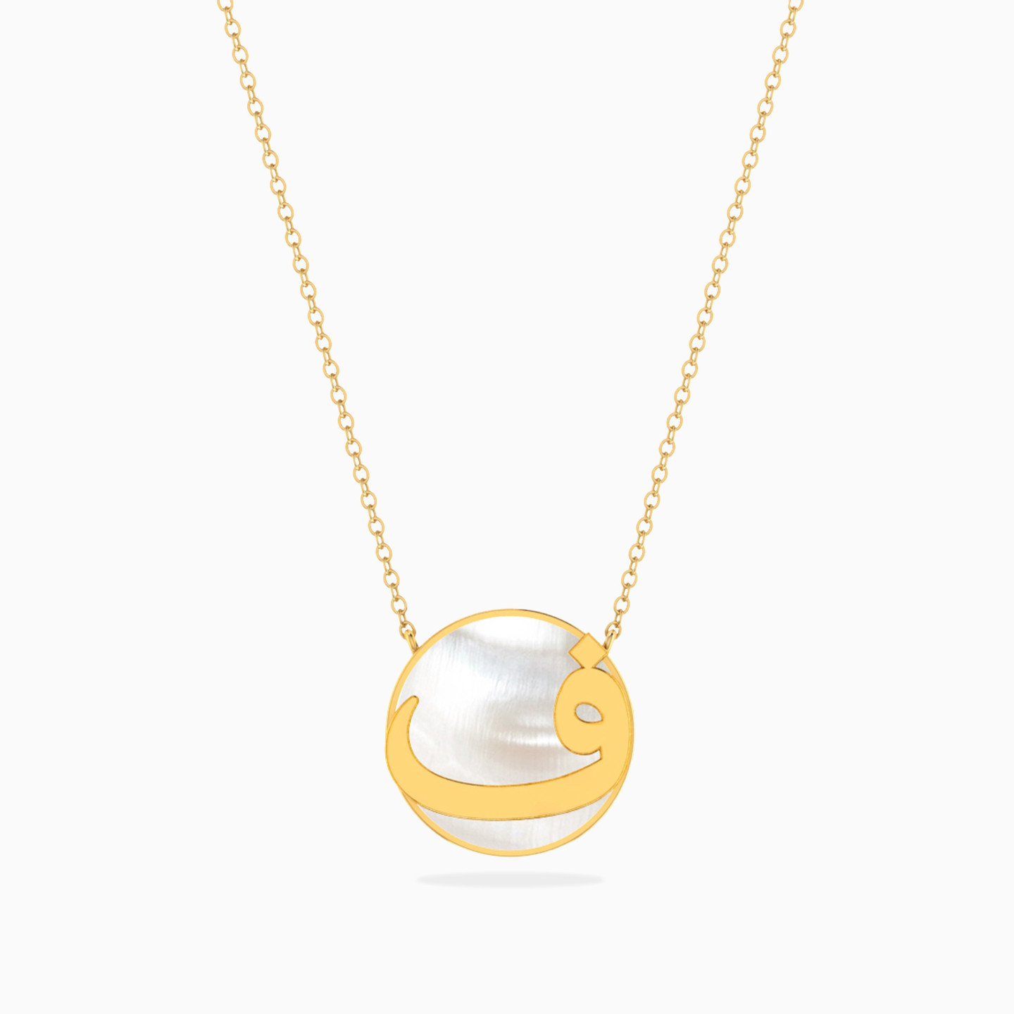 Letter Fa Pearl Necklace in 18K Gold - 2 Letter Fa Pearl Necklace in 18K Gold - 2