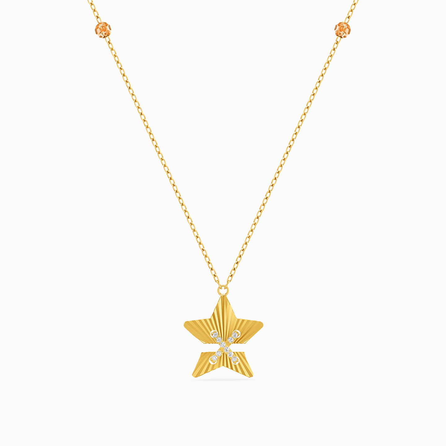 Star Diamond Necklace in 18K Gold - 2 Star Diamond Necklace in 18K Gold - 2