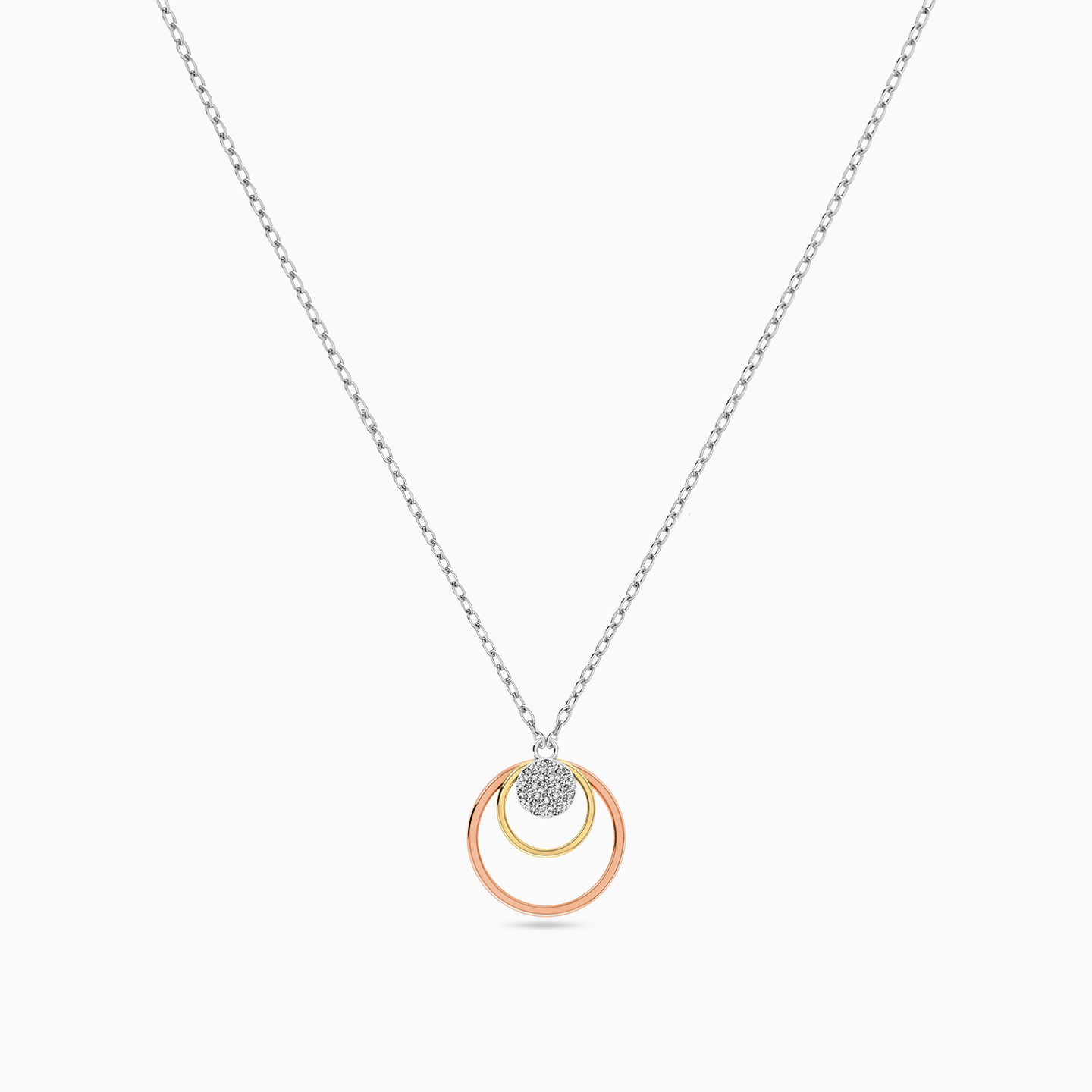 Circle Diamond Necklace in 18K Gold - 2 Circle Diamond Necklace in 18K Gold - 2