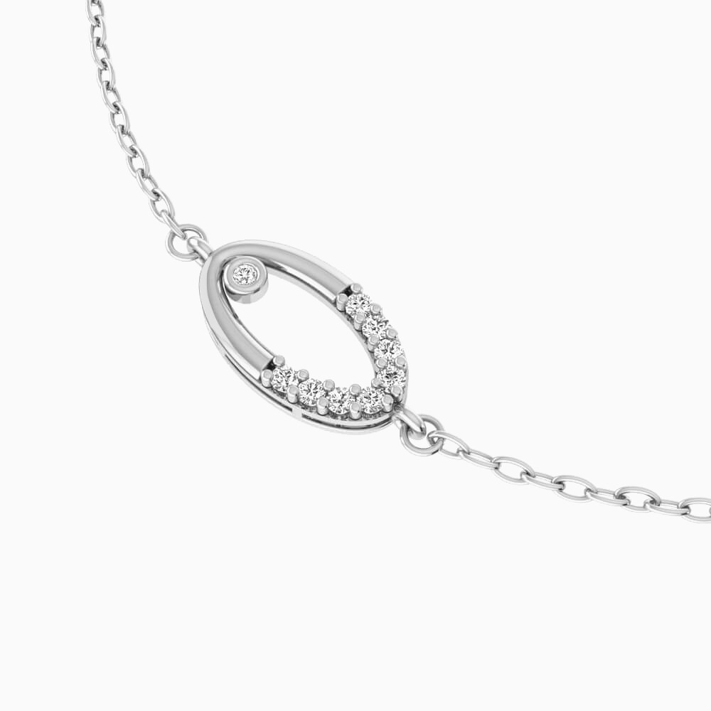 Oval Diamond Chain Bracelet in 18K Gold - 2 Oval Diamond Chain Bracelet in 18K Gold - 2