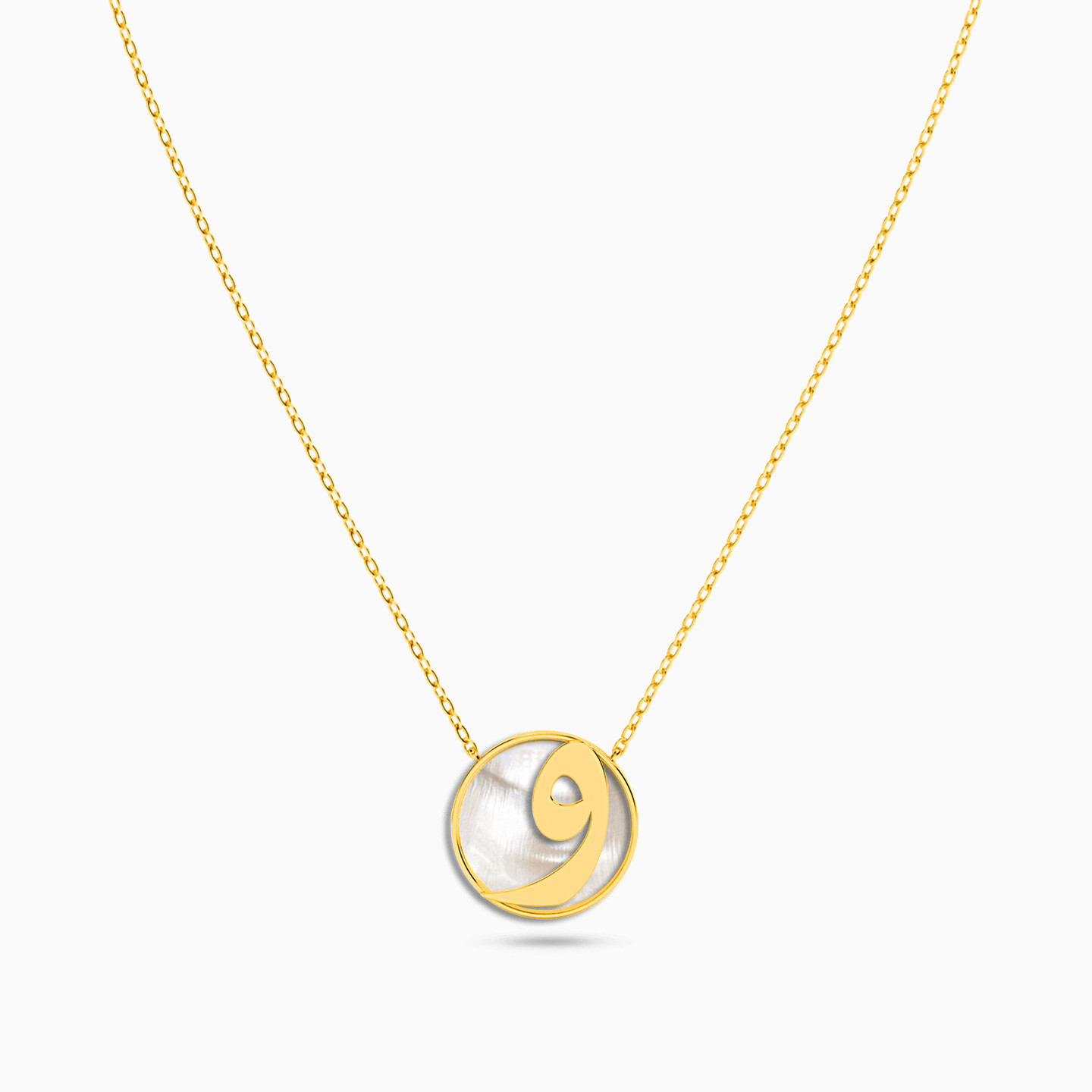 Letter wow Pearls Pendant with 18K Gold Chain - 3