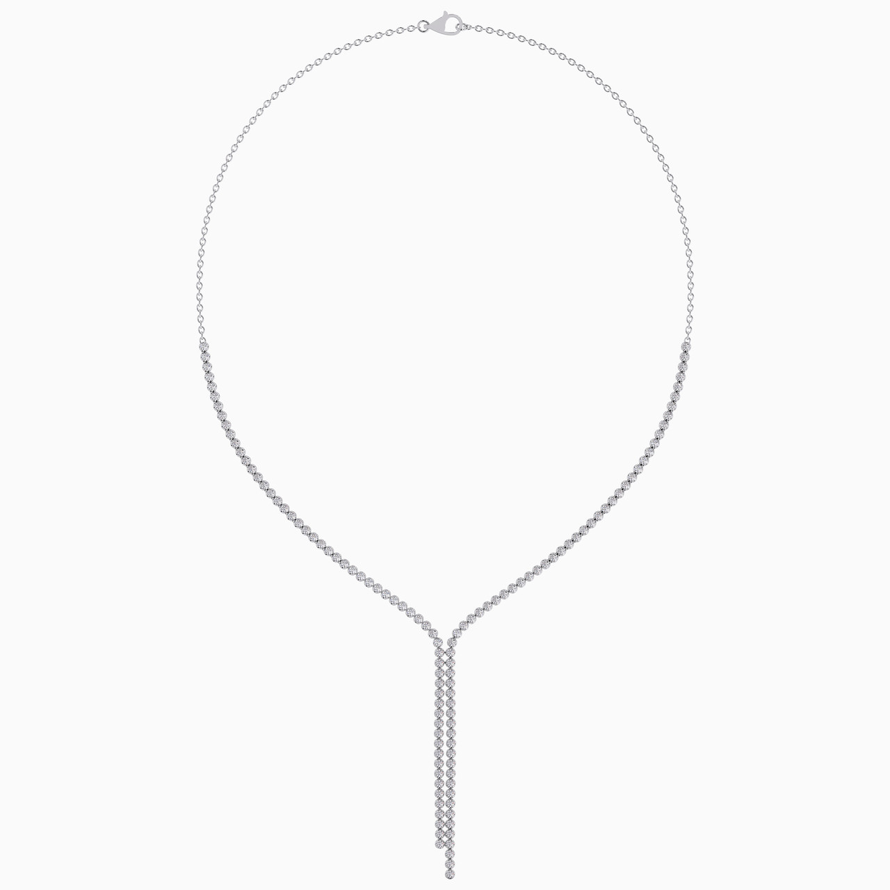 Tassel Diamond Necklace in 18K Gold - 2 Tassel Diamond Necklace in 18K Gold - 2