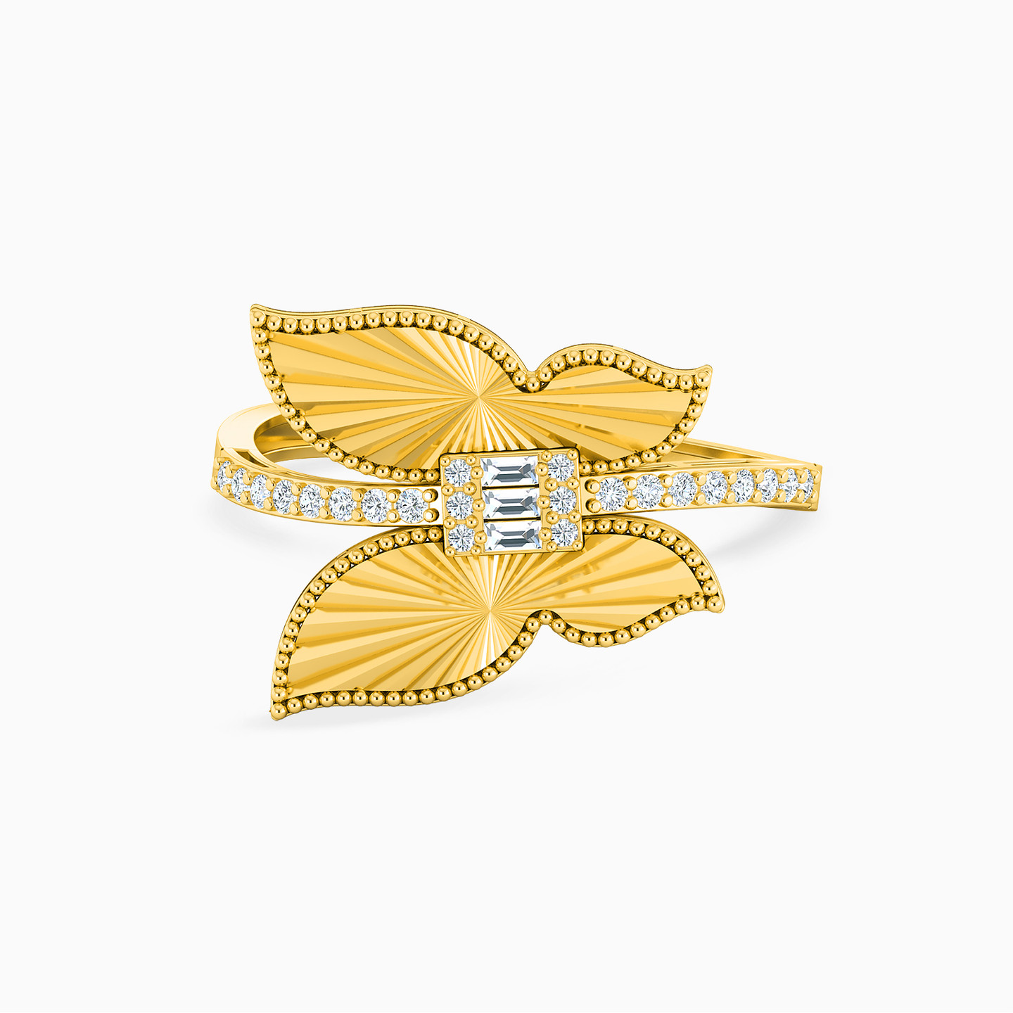 21K Gold Cubic Zirconia Statement Ring