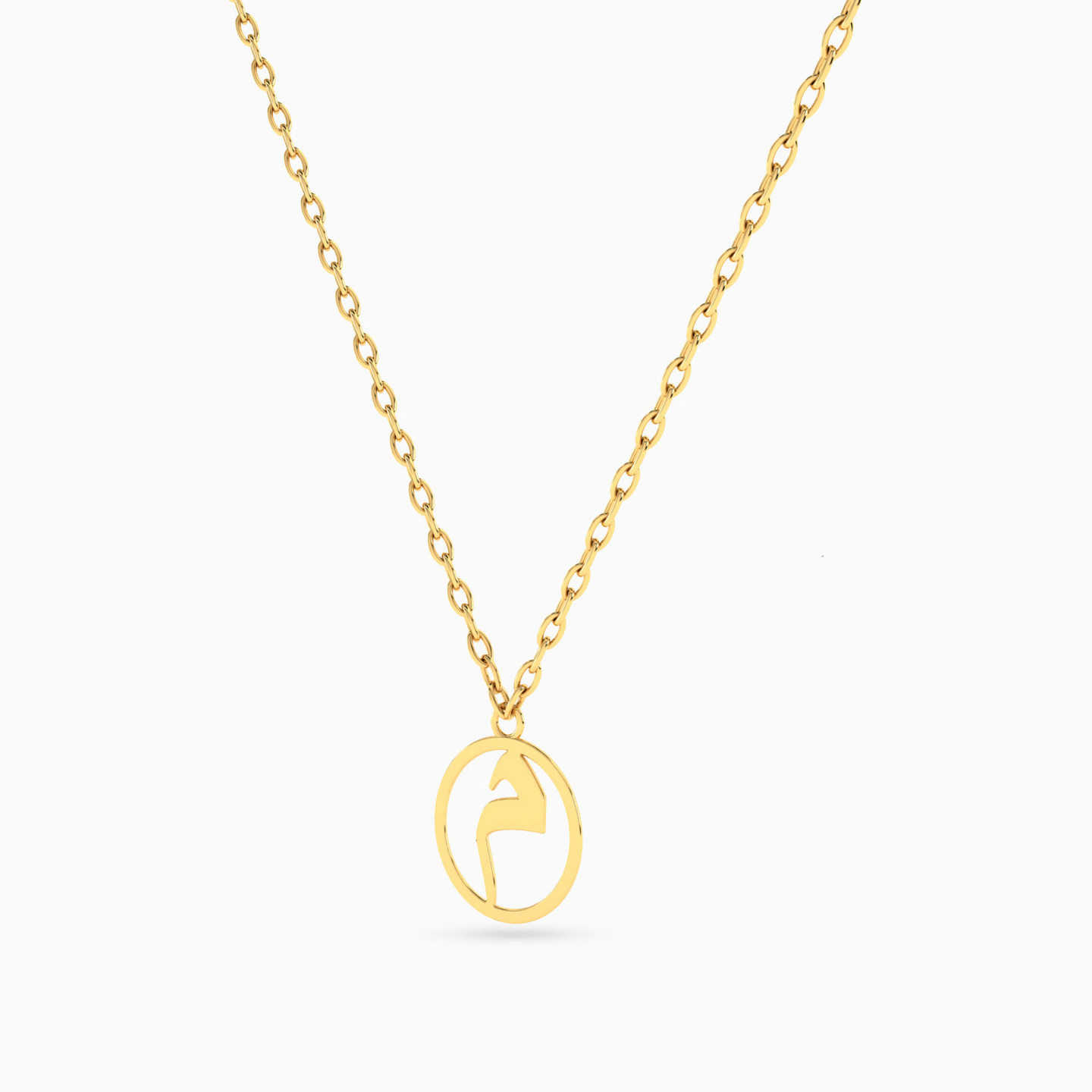 Kids Letter Meem Necklace in 18K Gold - 2 Kids Letter Meem Necklace in 18K Gold - 2