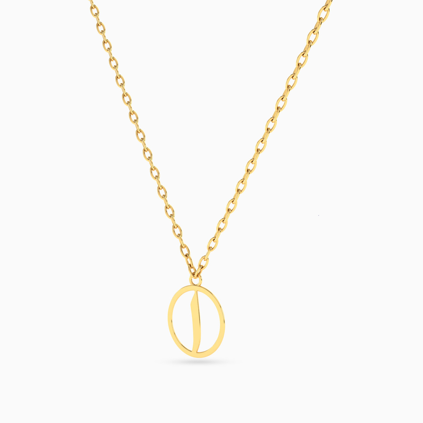 Kids Letter Alif Necklace in 18K Gold - 3 Kids Letter Alif Necklace in 18K Gold - 3