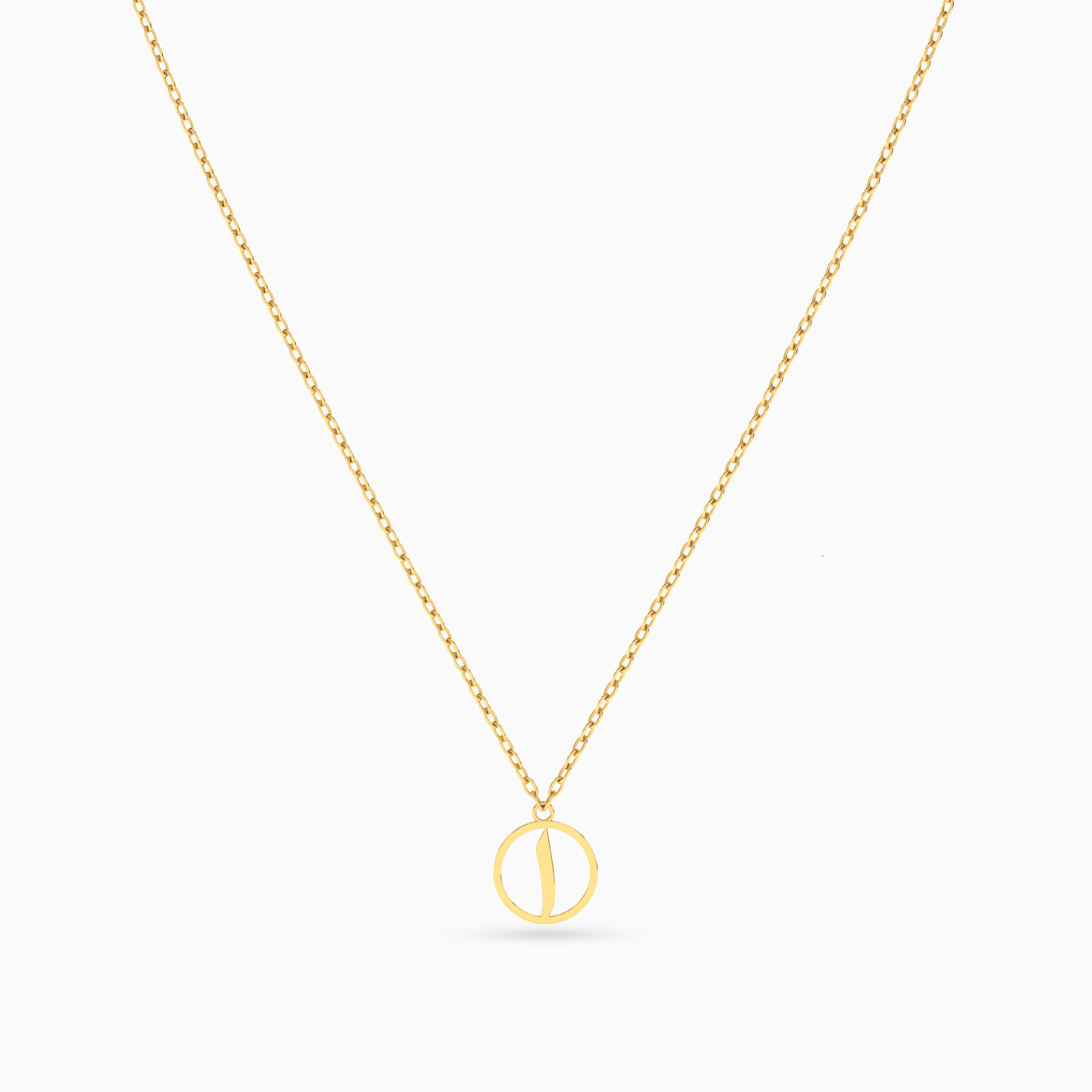 Kids Letter Alif Necklace in 18K Gold - 4 Kids Letter Alif Necklace in 18K Gold - 4