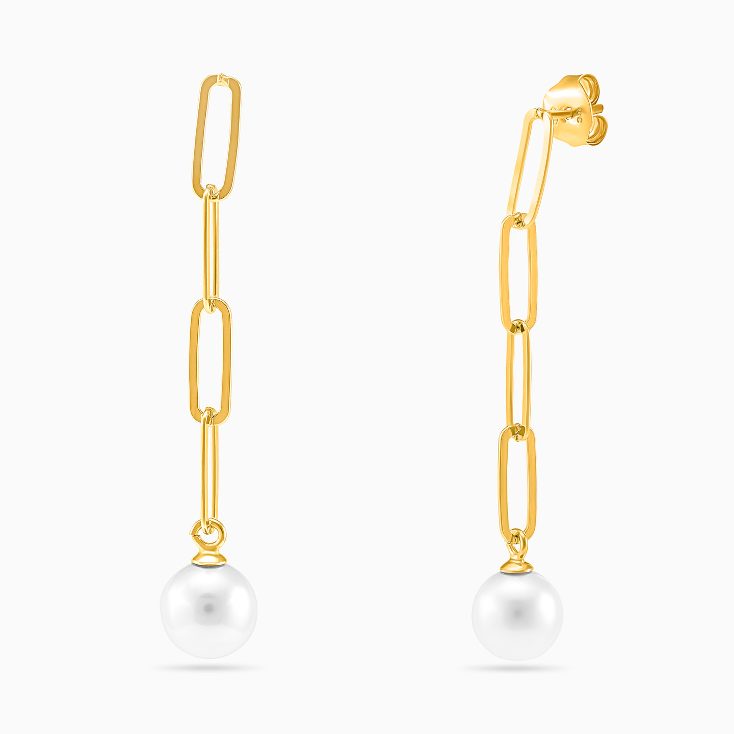 Links Pearls Gold Plated Drop Earrings - 2