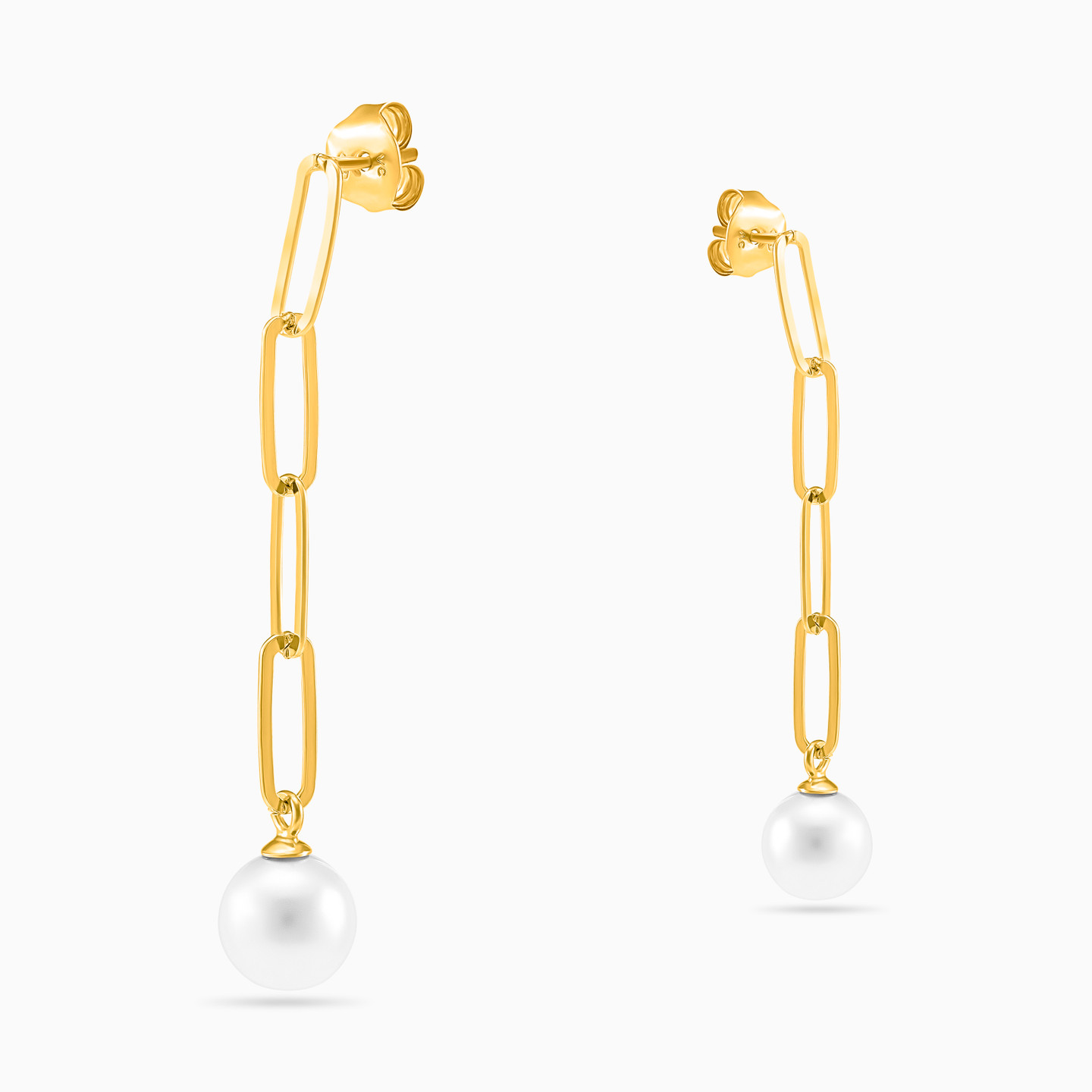 Links Pearls Gold Plated Drop Earrings - 3