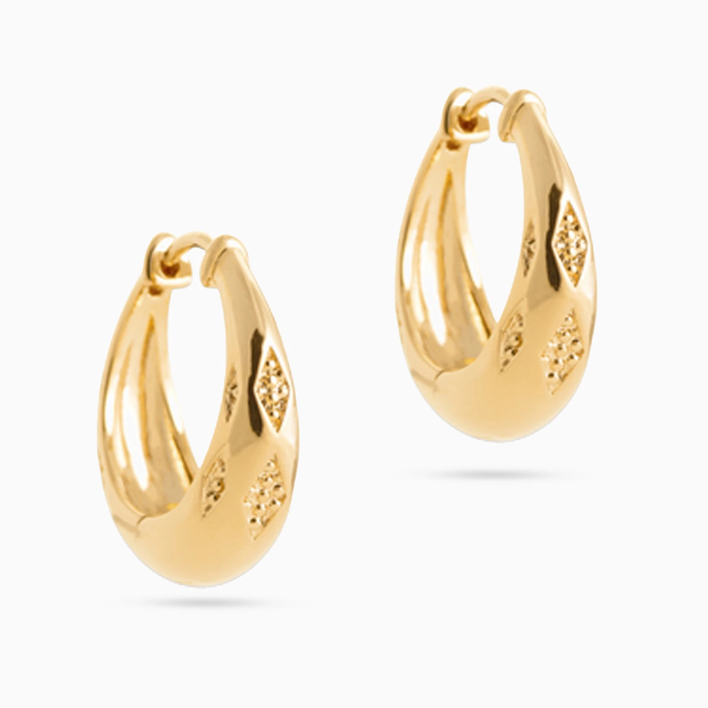 Broad Gold Plated Hoop Earrings Broad Gold Plated Hoop Earrings