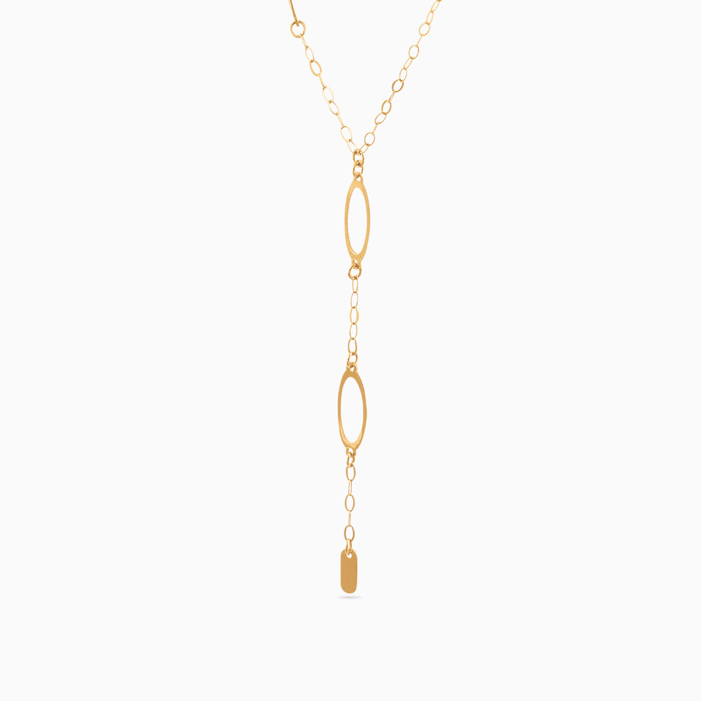 Links Necklace in 18K Gold - 3 Links Necklace in 18K Gold - 3