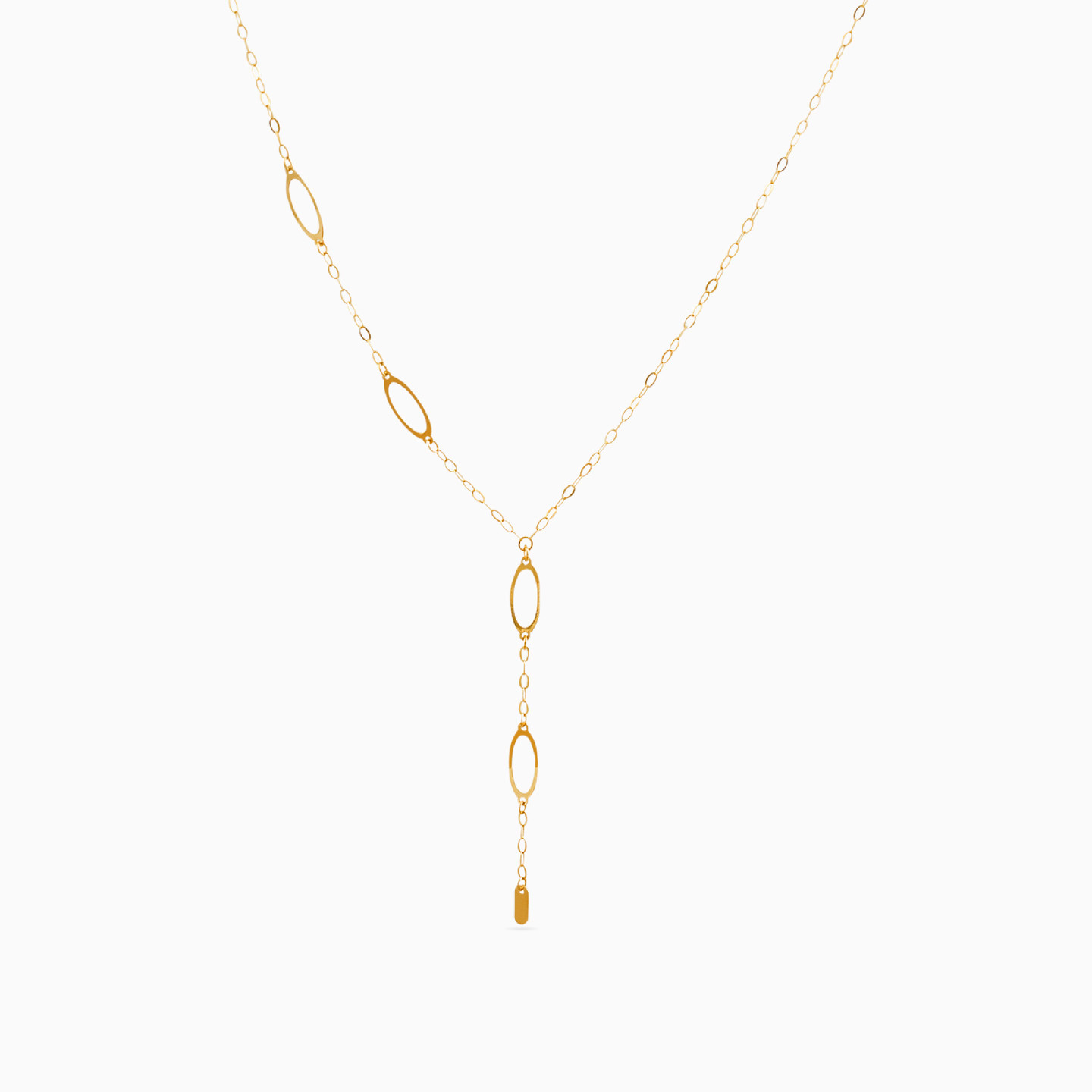 Links Necklace in 18K Gold - 4 Links Necklace in 18K Gold - 4