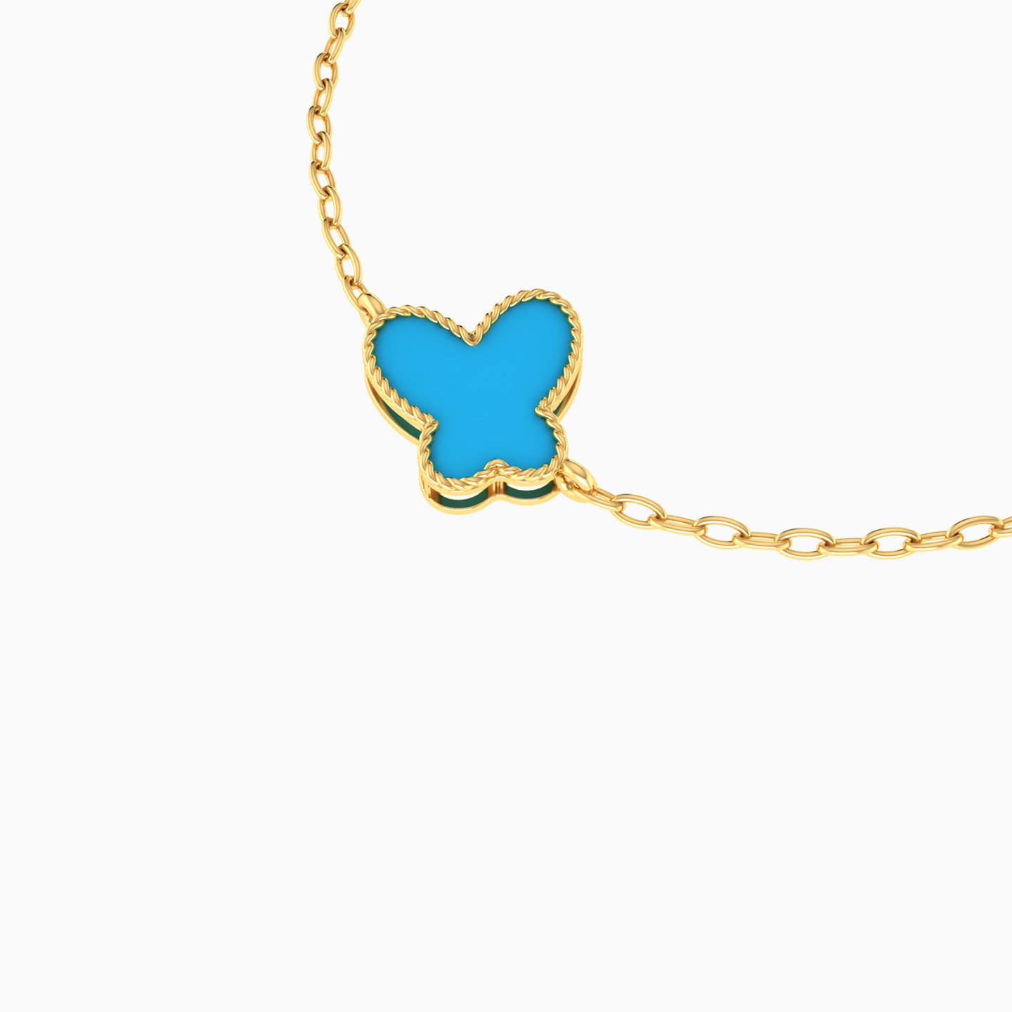 Kids Butterfly Chain Bracelet in 18K Gold - 3 Kids Butterfly Chain Bracelet in 18K Gold - 3