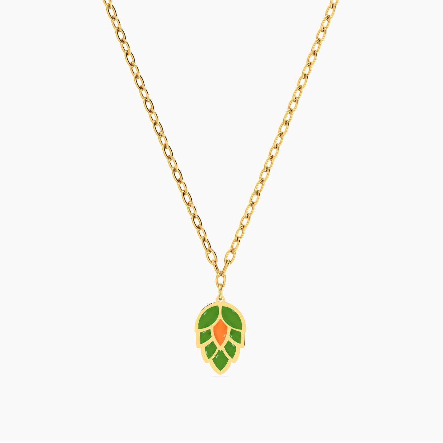 Kids Leaf Necklace in 18K Gold