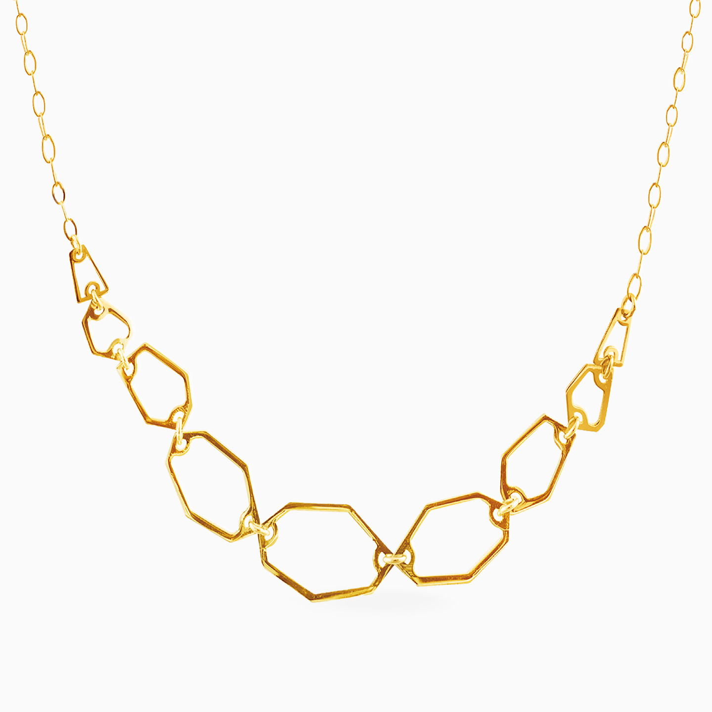 Links Chain Necklace in 18K Gold