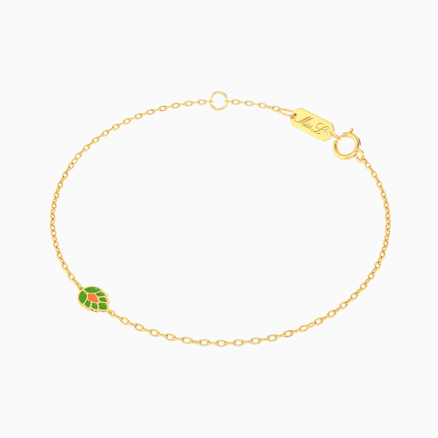 Kids Leaf Chain Bracelet in 18K Gold - 2