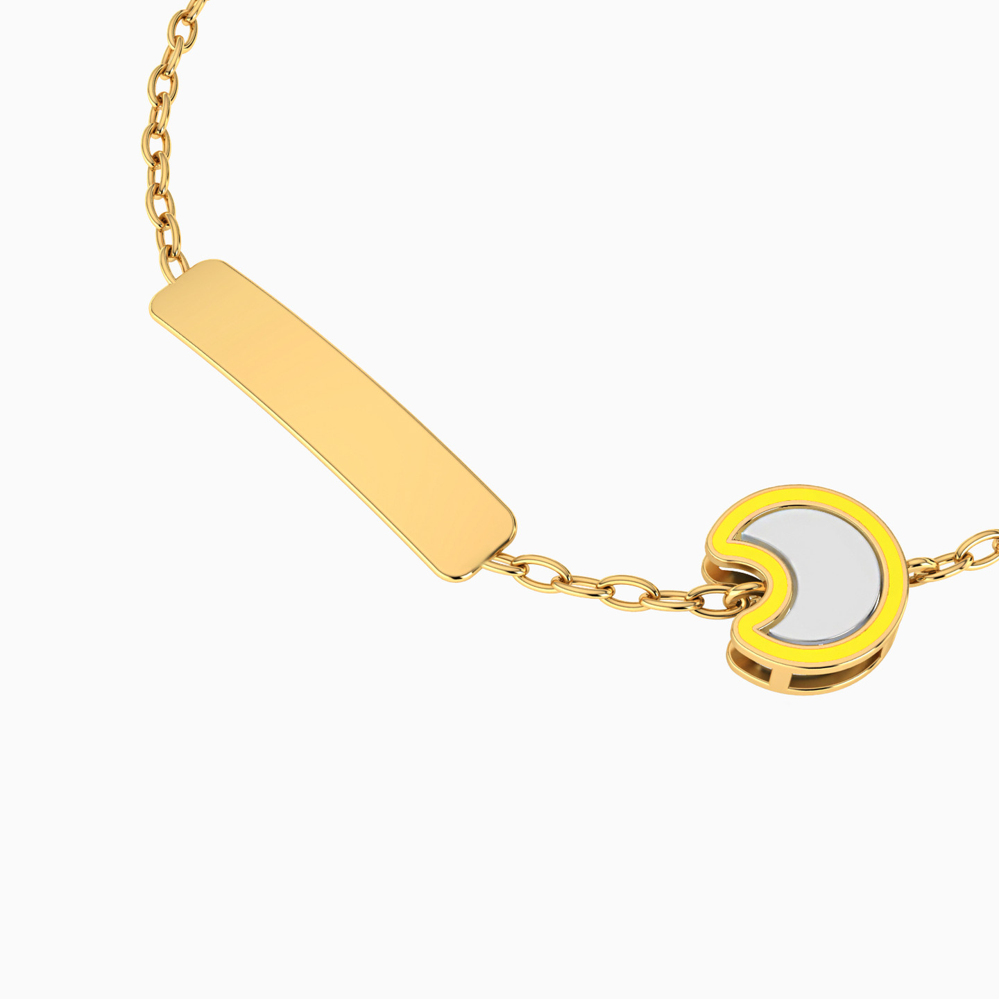 Kids Crescent Chain Bracelet in 18K Gold - 3