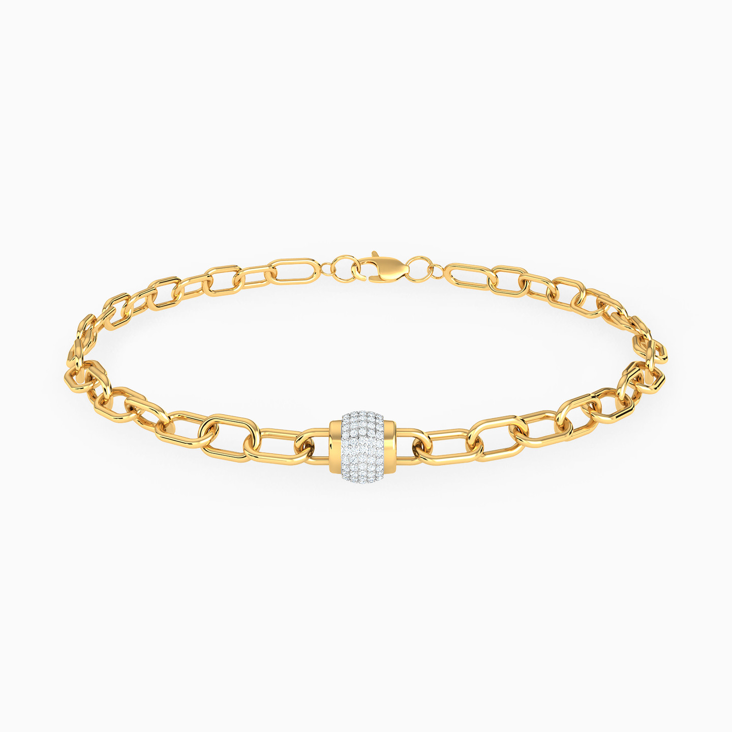 Links Diamonds Chain Bracelet in 18K Gold Links Diamonds Chain Bracelet in 18K Gold