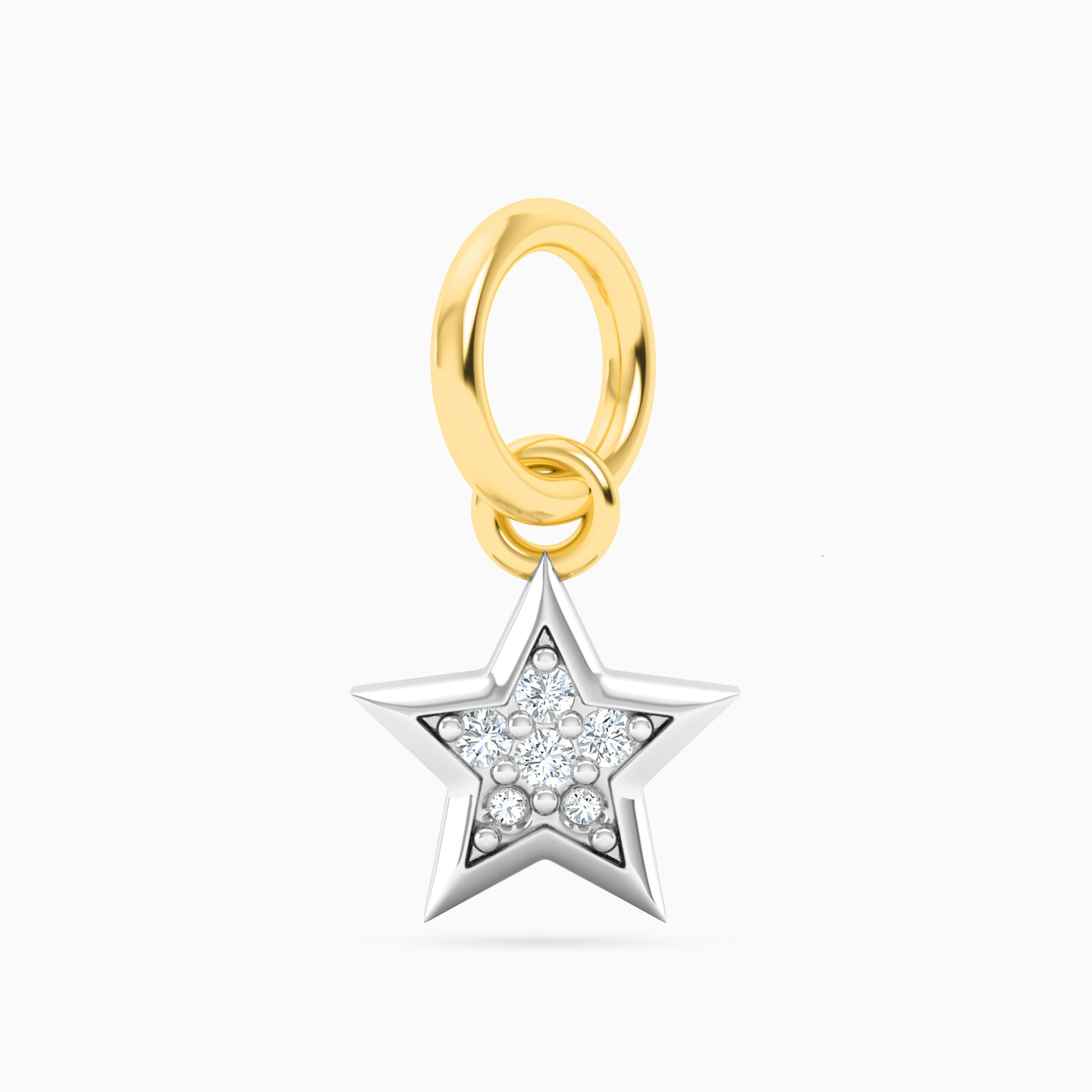 Star Diamonds Pendant in 18K Gold - 2 Star Diamonds Pendant in 18K Gold - 2