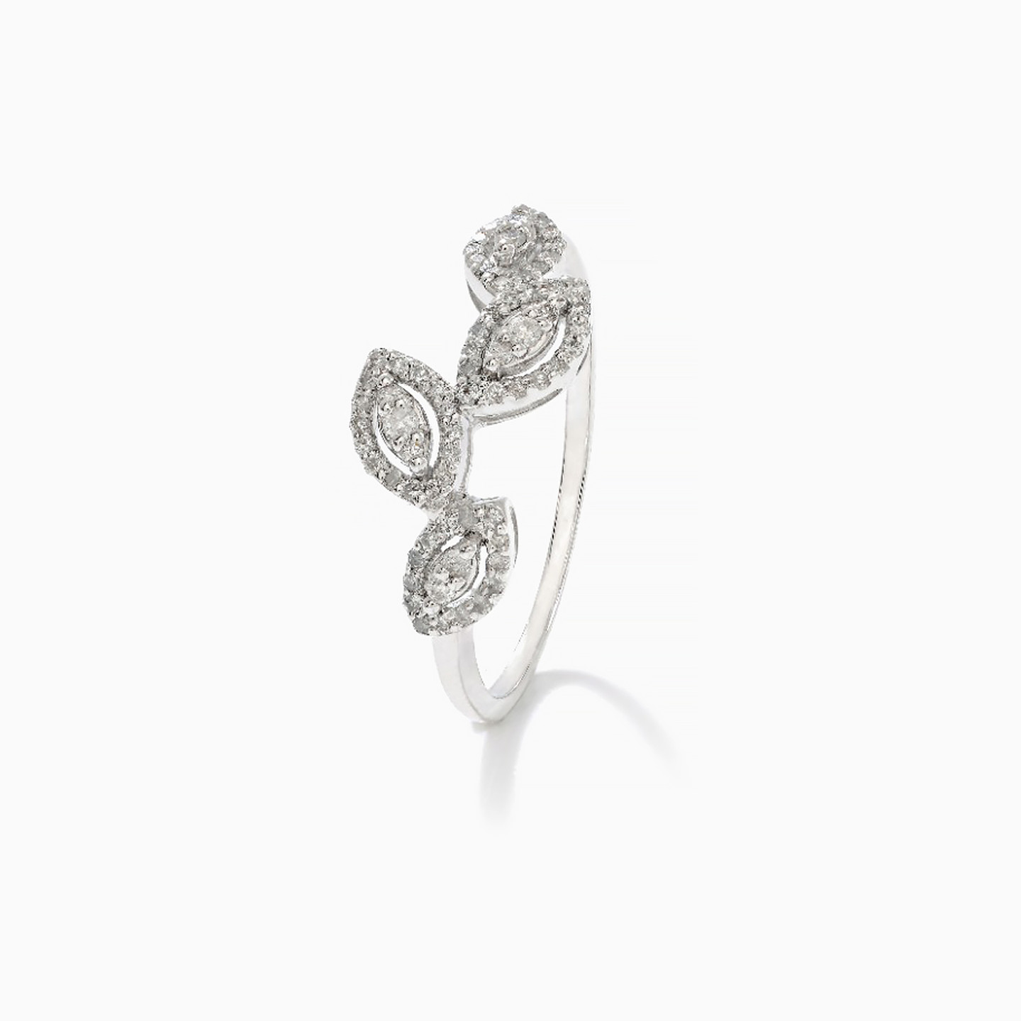 Leaf Diamond Full Set in 18K Gold (4 Pieces) - 5 Leaf Diamond Full Set in 18K Gold (4 Pieces) - 5
