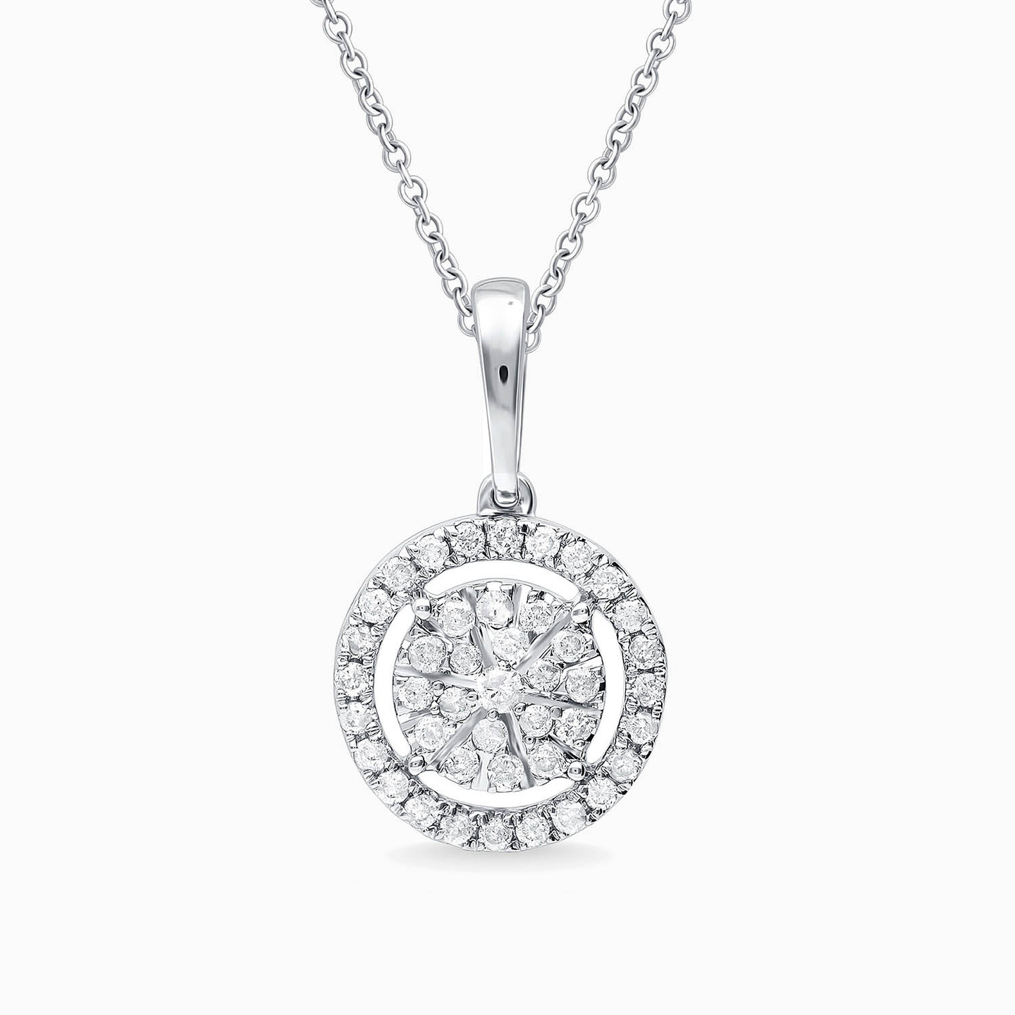 Circle Diamond Necklace in 18K Gold Circle Diamond Necklace in 18K Gold