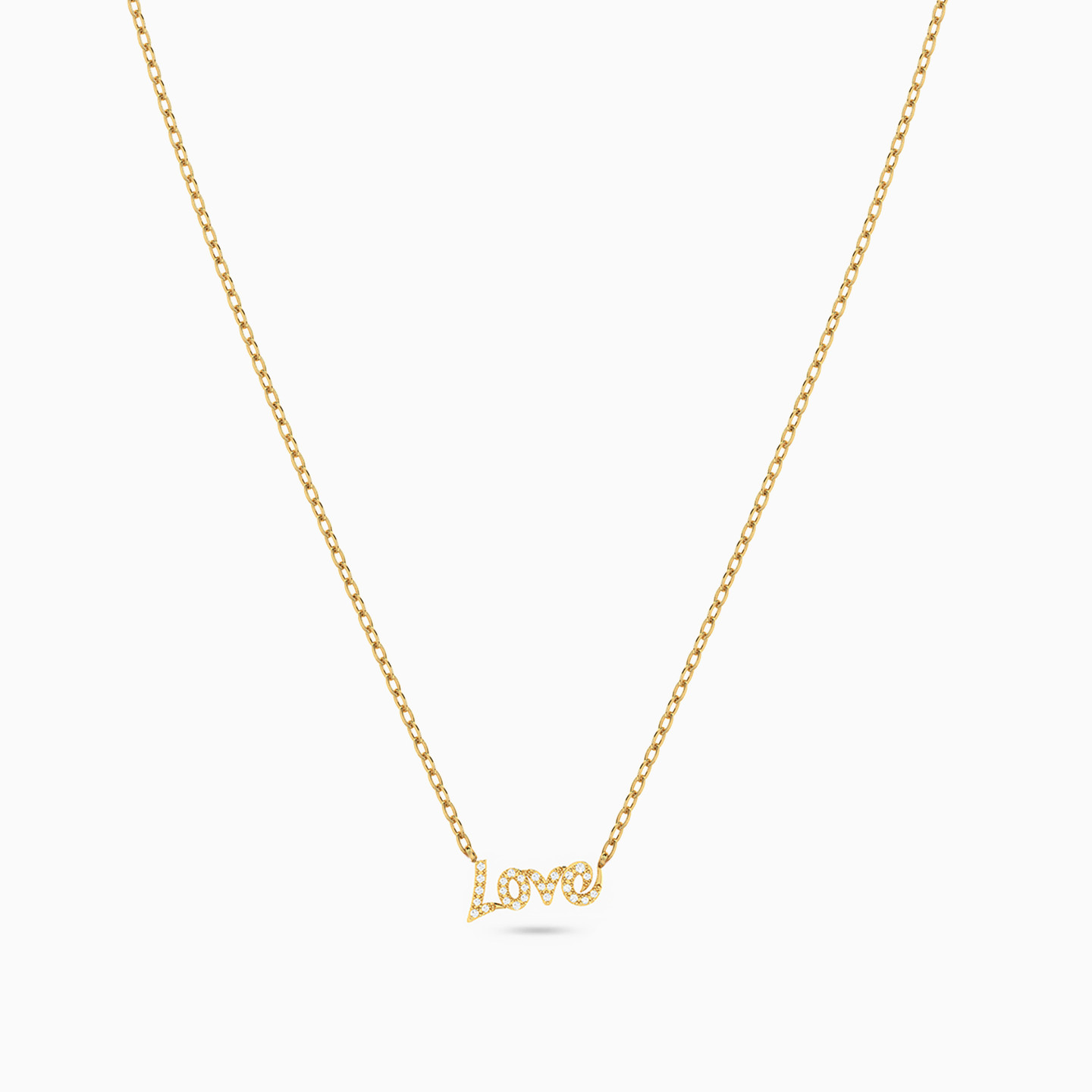 Love Diamond Necklace in 18K Gold - 3 Love Diamond Necklace in 18K Gold - 3