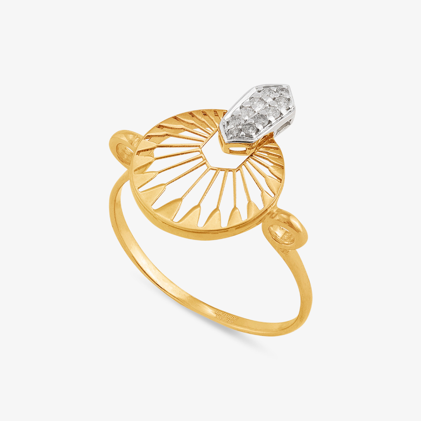 18K Gold Diamond Statement Ring - 2