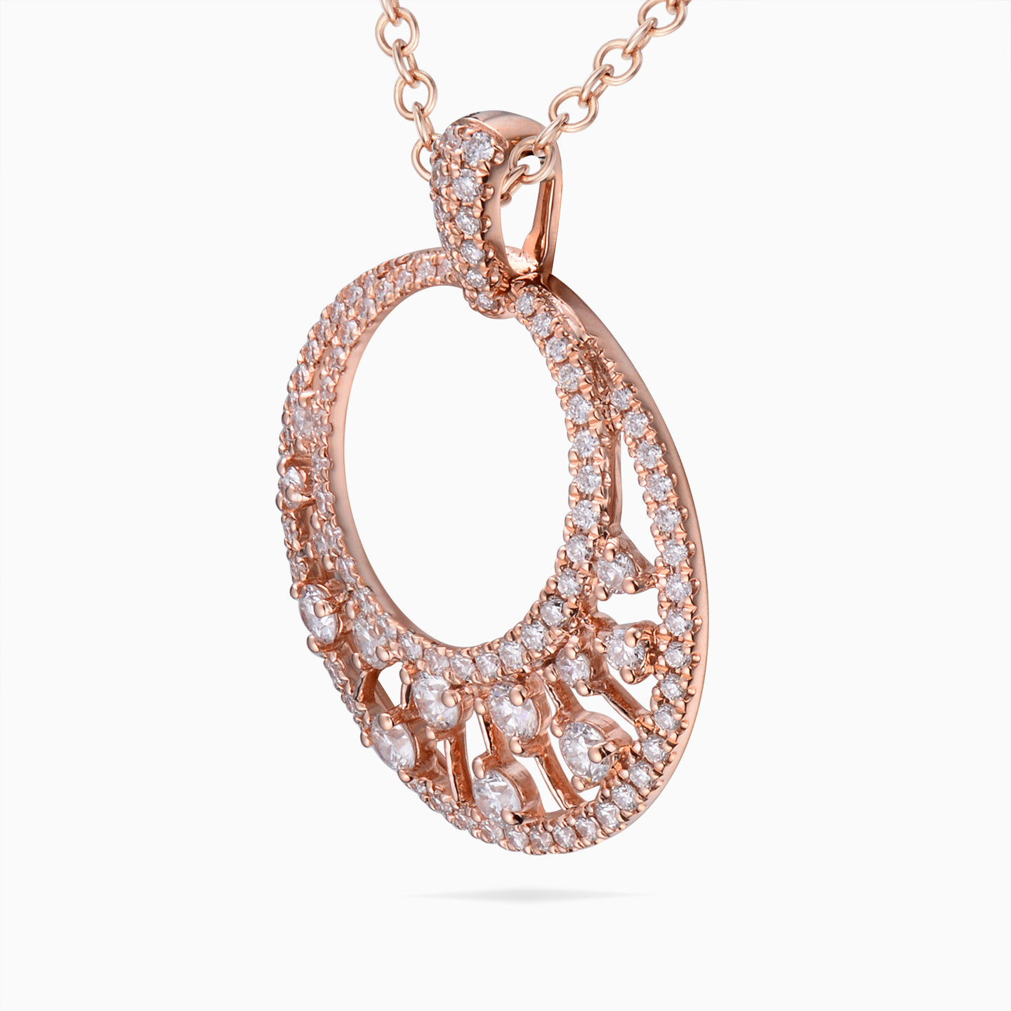 18K Gold Diamond Pendant Necklace - 2