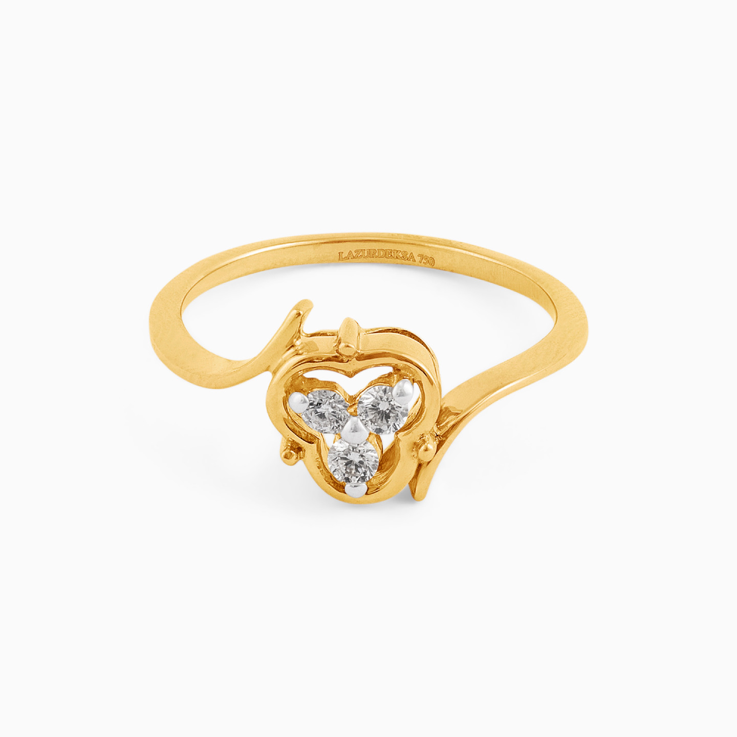 Flower Diamond Ring in 18K Gold - 2 Flower Diamond Ring in 18K Gold - 2