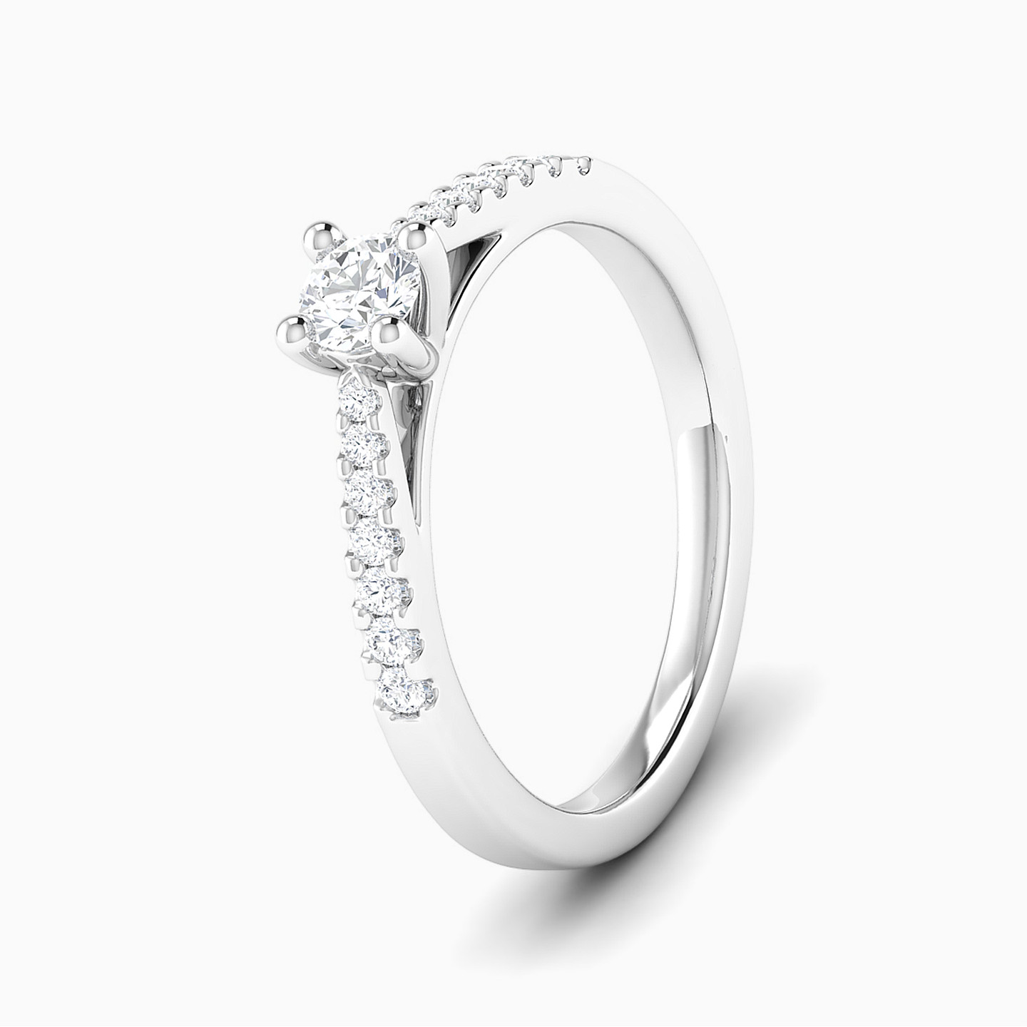 خاتم توينز ذهب دائري عيار 18 قيراط مزين بالألماس - 3 خاتم توينز ذهب دائري عيار 18 قيراط مزين بالألماس - 3